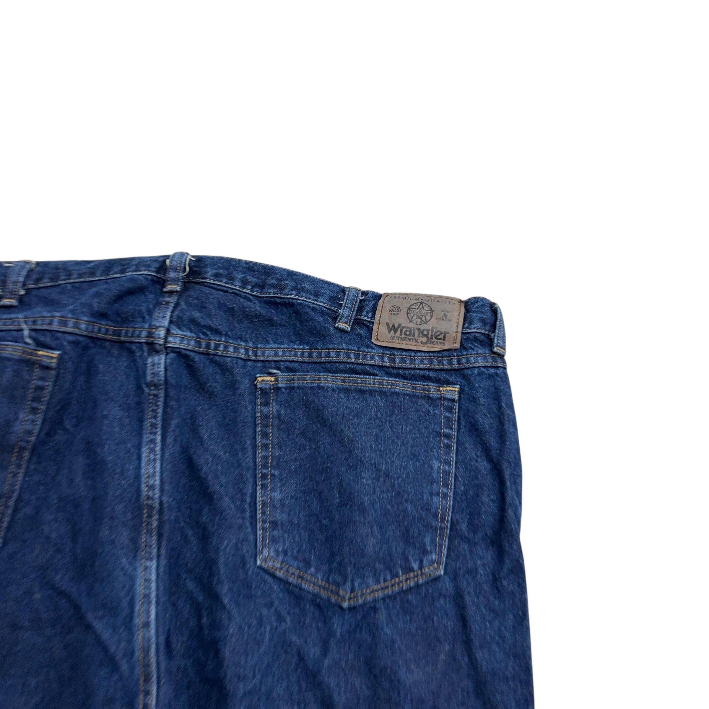Wrangler Jeans W44 L31 Mens Dark Blue Regular Straight Fit Vintage Denim (E)