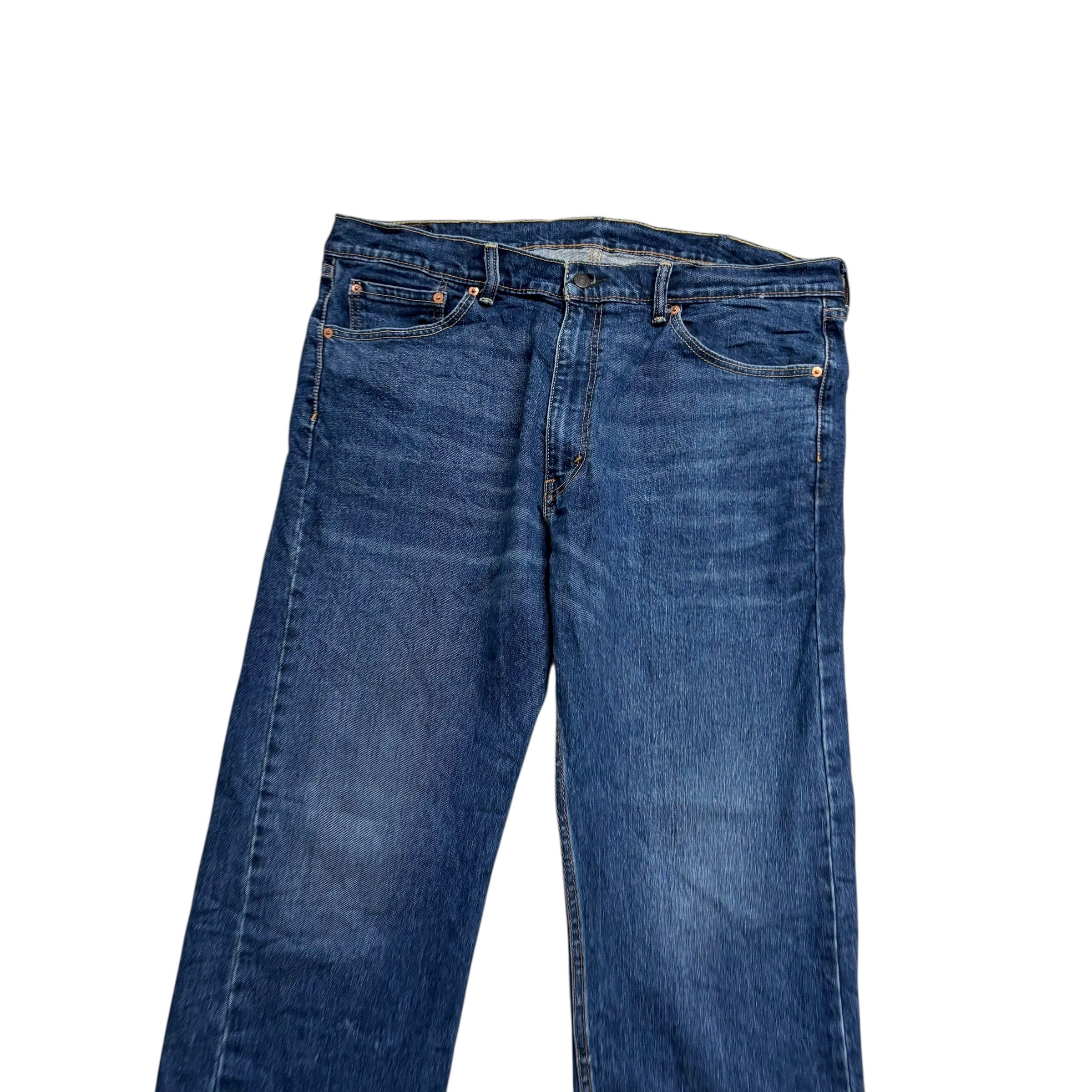 Levis 505 Jeans W40 L30 Mens Mid Blue Regular Straight Fit Stretch Denim