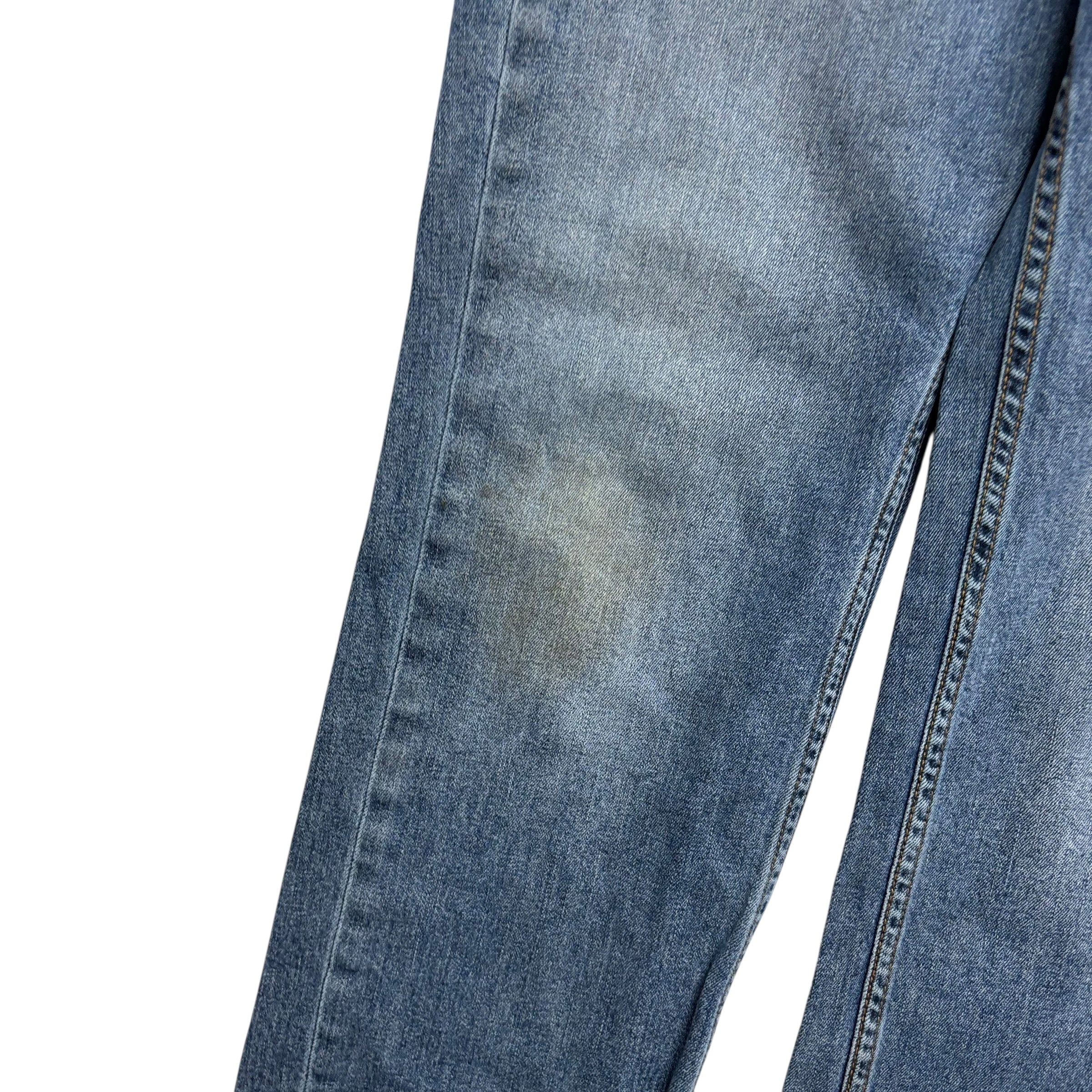 Levis 514 Jeans W34 L30 Mens Mid Blue Regular Straight Fit Stretch Denim (F)