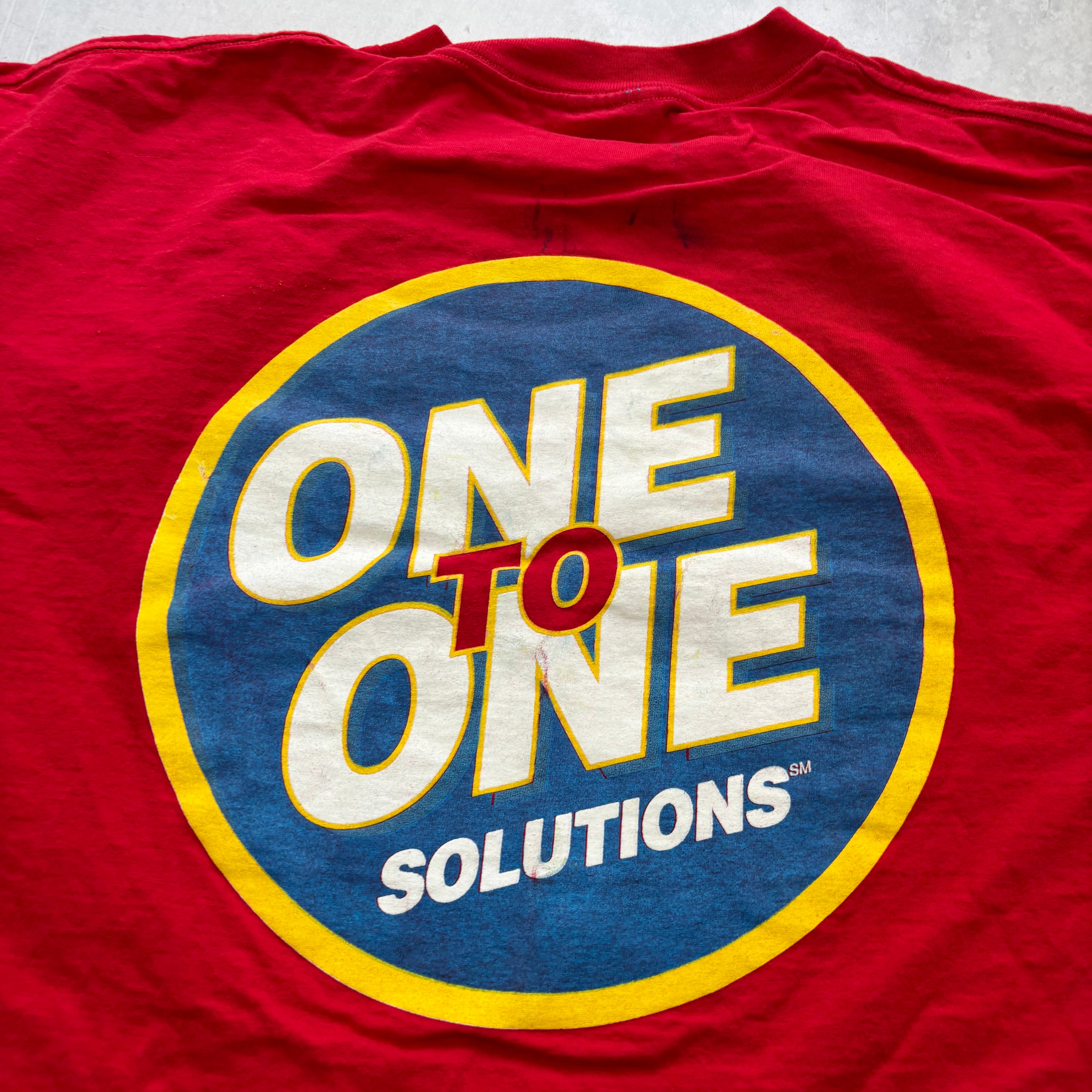 Vintage T Shirt Mens Large Red Single Stitch Graphic Print 90s USA