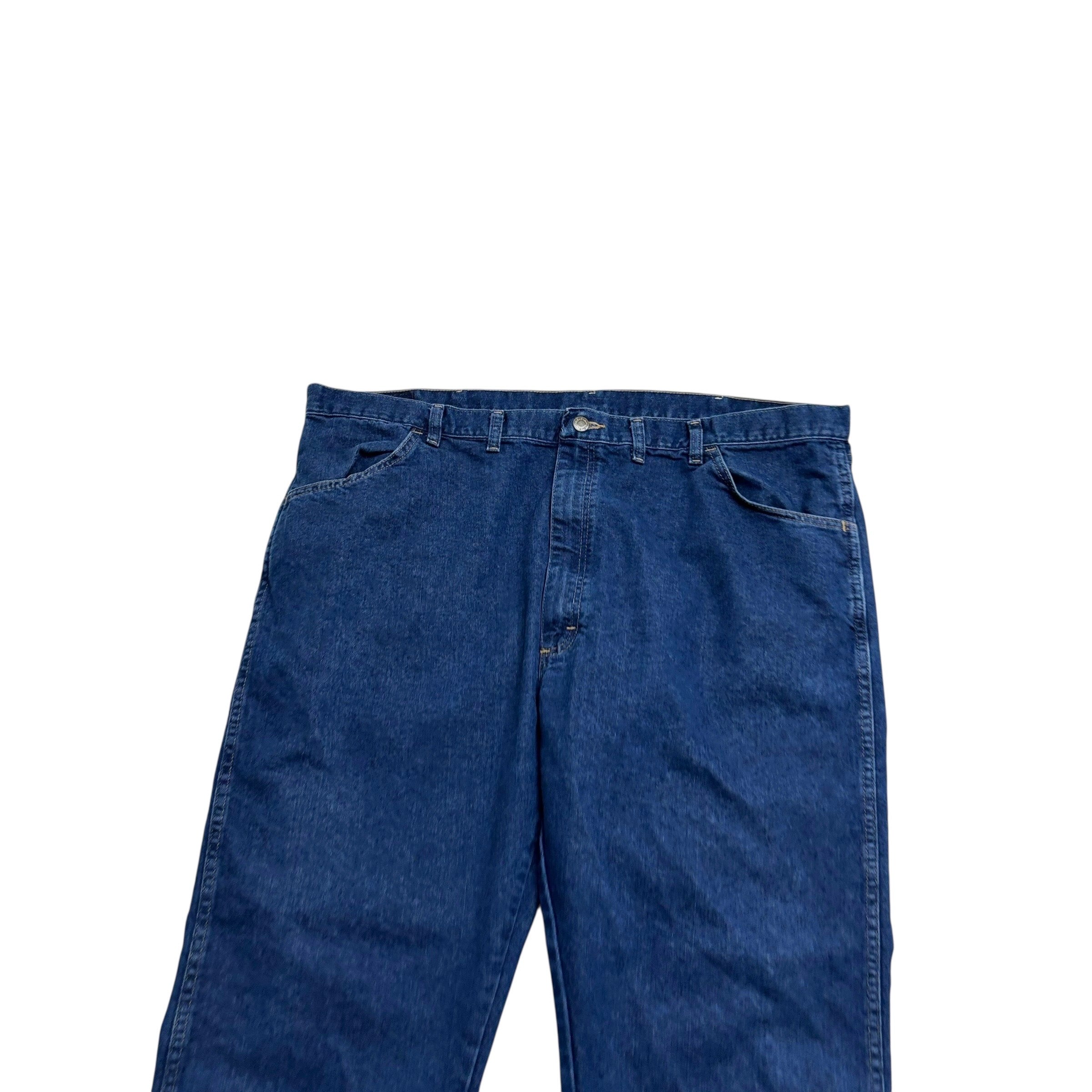 Wrangler Jeans W44 L30 Mens Dark Blue Regular Straight Fit Denim