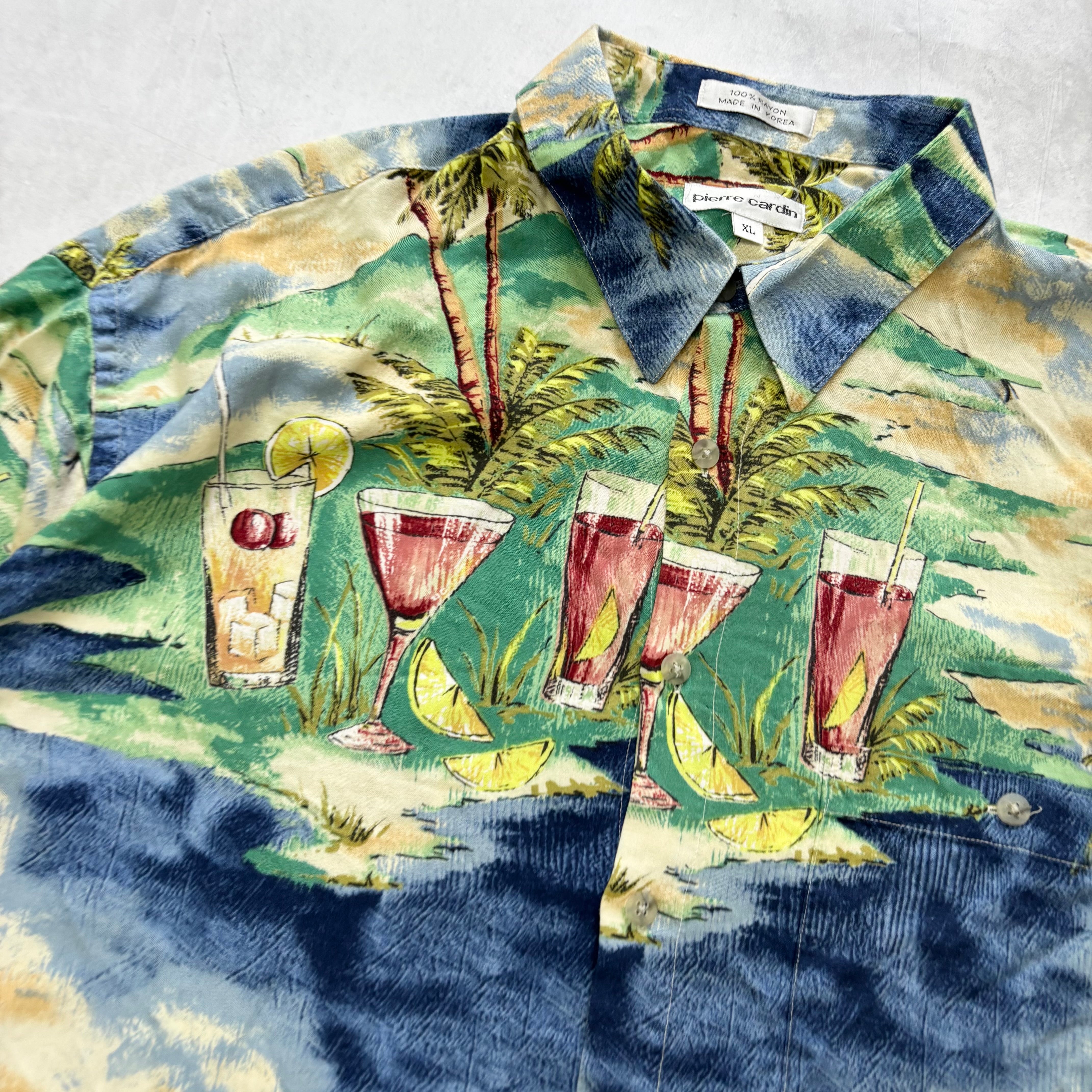 Vintage Hawaiian Shirt Mens XL Multi Floral Aloha Short Sleeve Rayon (E)