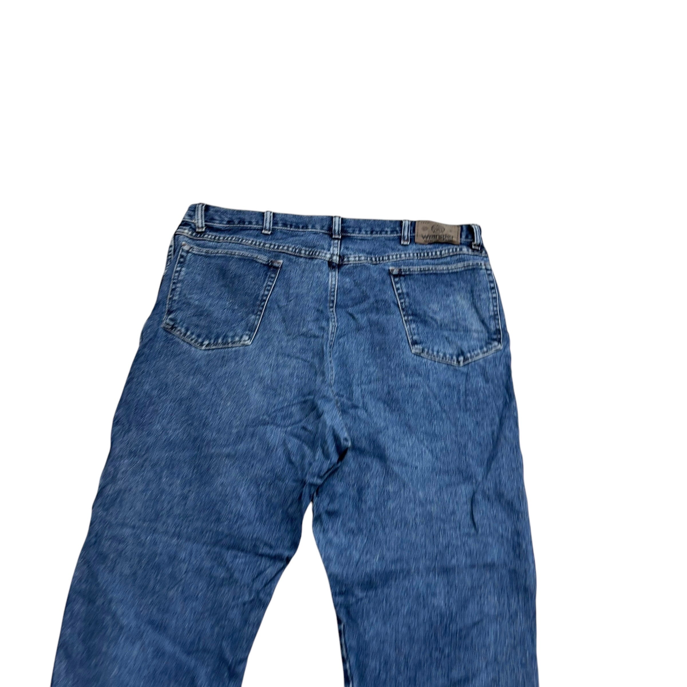 Wrangler Jeans W40 L30 Mens Mid Blue Relaxed Tapered Fit Vintage Denim (E)