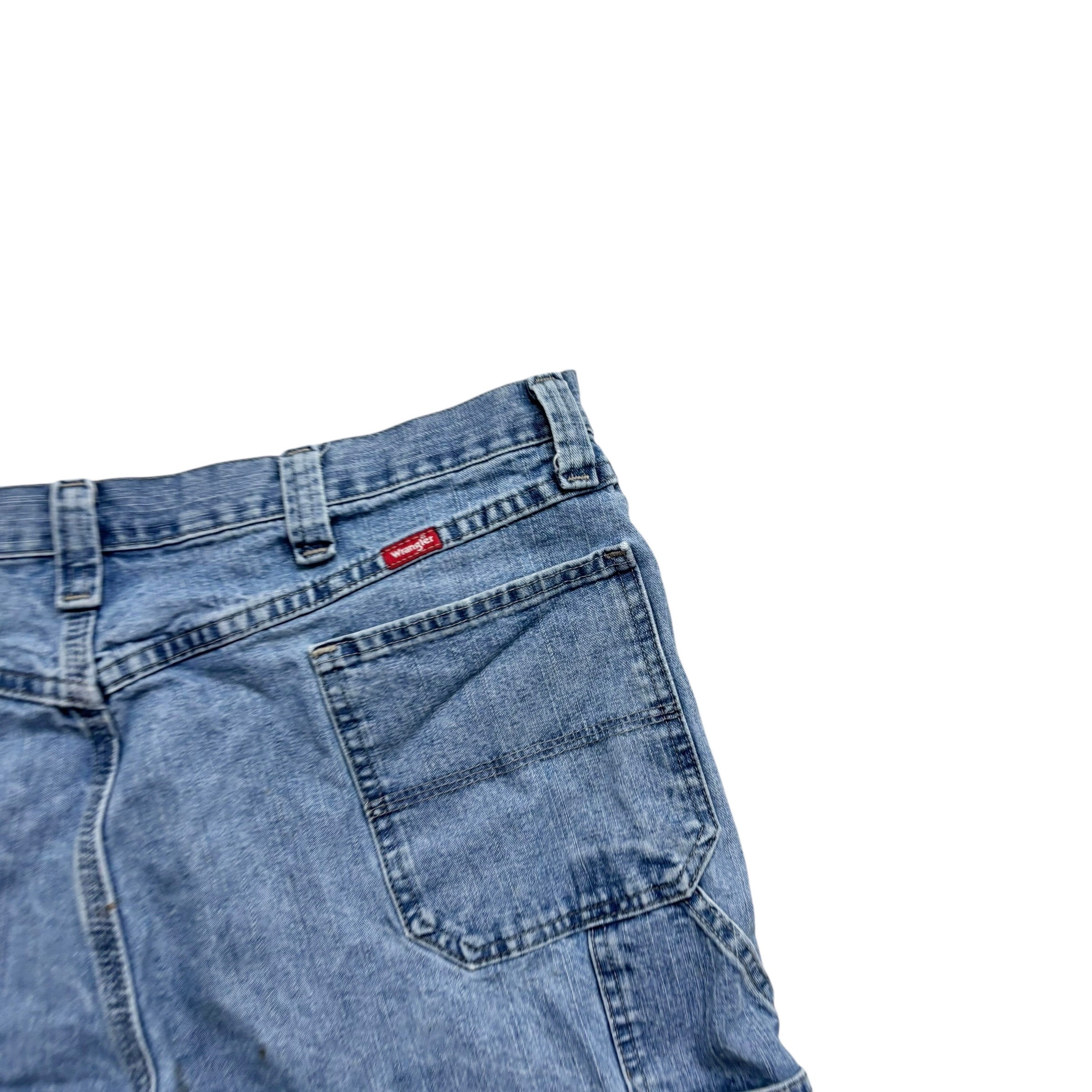 Wrangler Baggy Jorts W40 Mens Light Blue Denim Shorts Relaxed Fit Carpenter (F)
