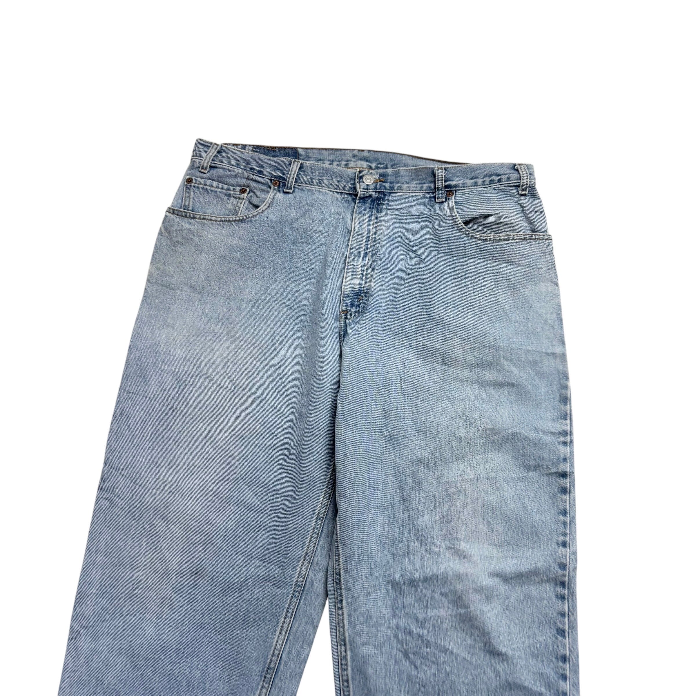 Levis 560 Jeans W40 L32 Mens Light Blue Relaxed Tapered Fit Vintage Denim (F)