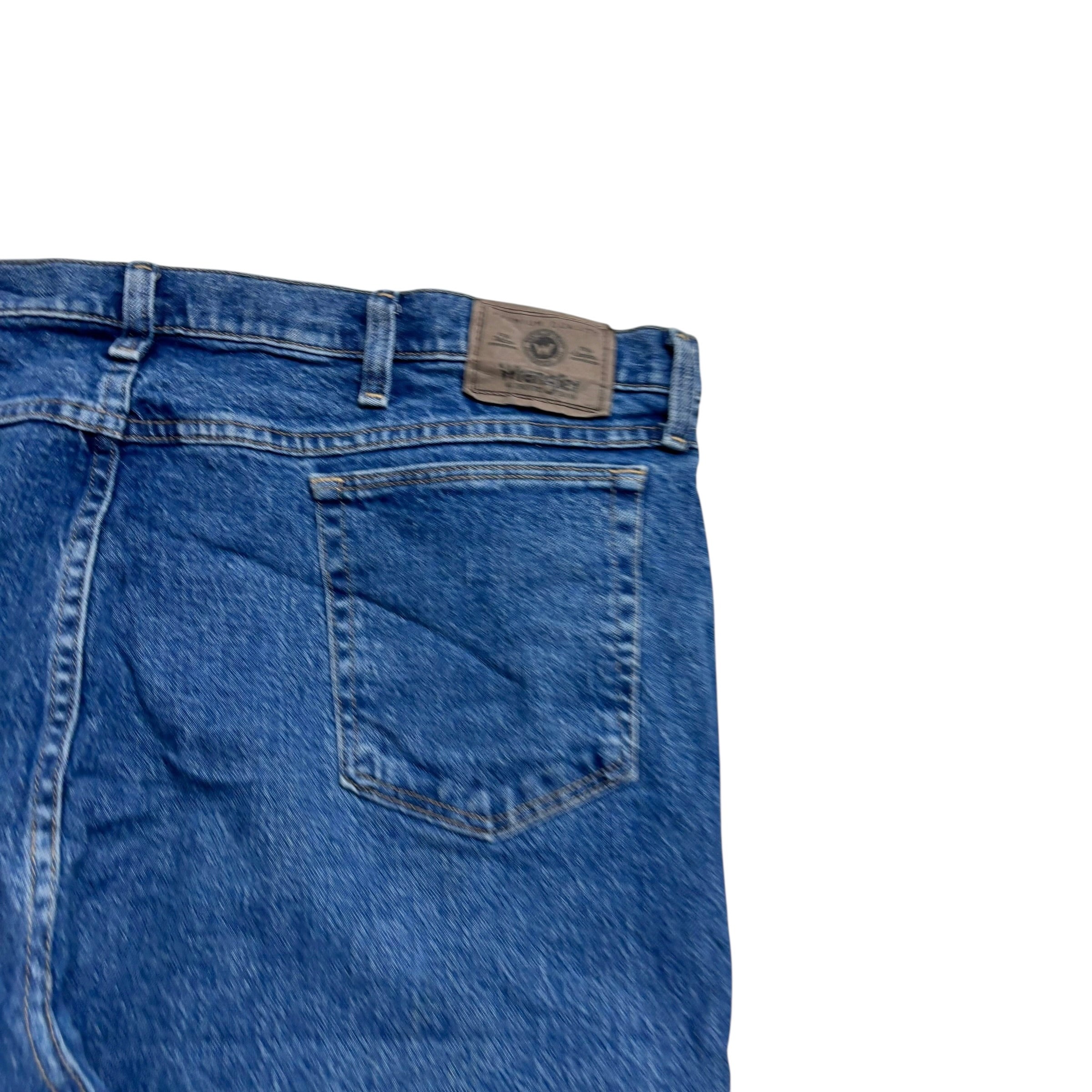 Wrangler Jeans W42 L29 Mens Mid Blue Regular Straight Fit Vintage Stretch (E)