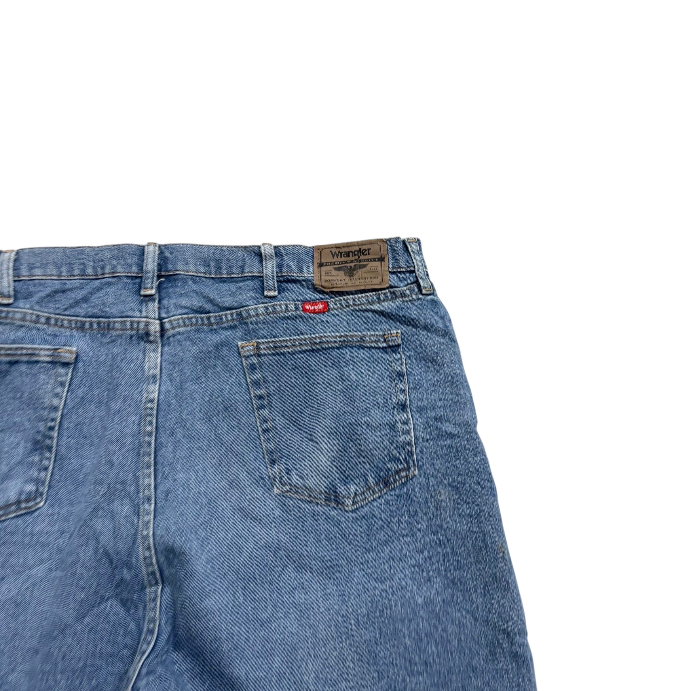 Wrangler Baggy Jorts W42 Mens Denim Shorts Mid Blue Relaxed Fit (E)