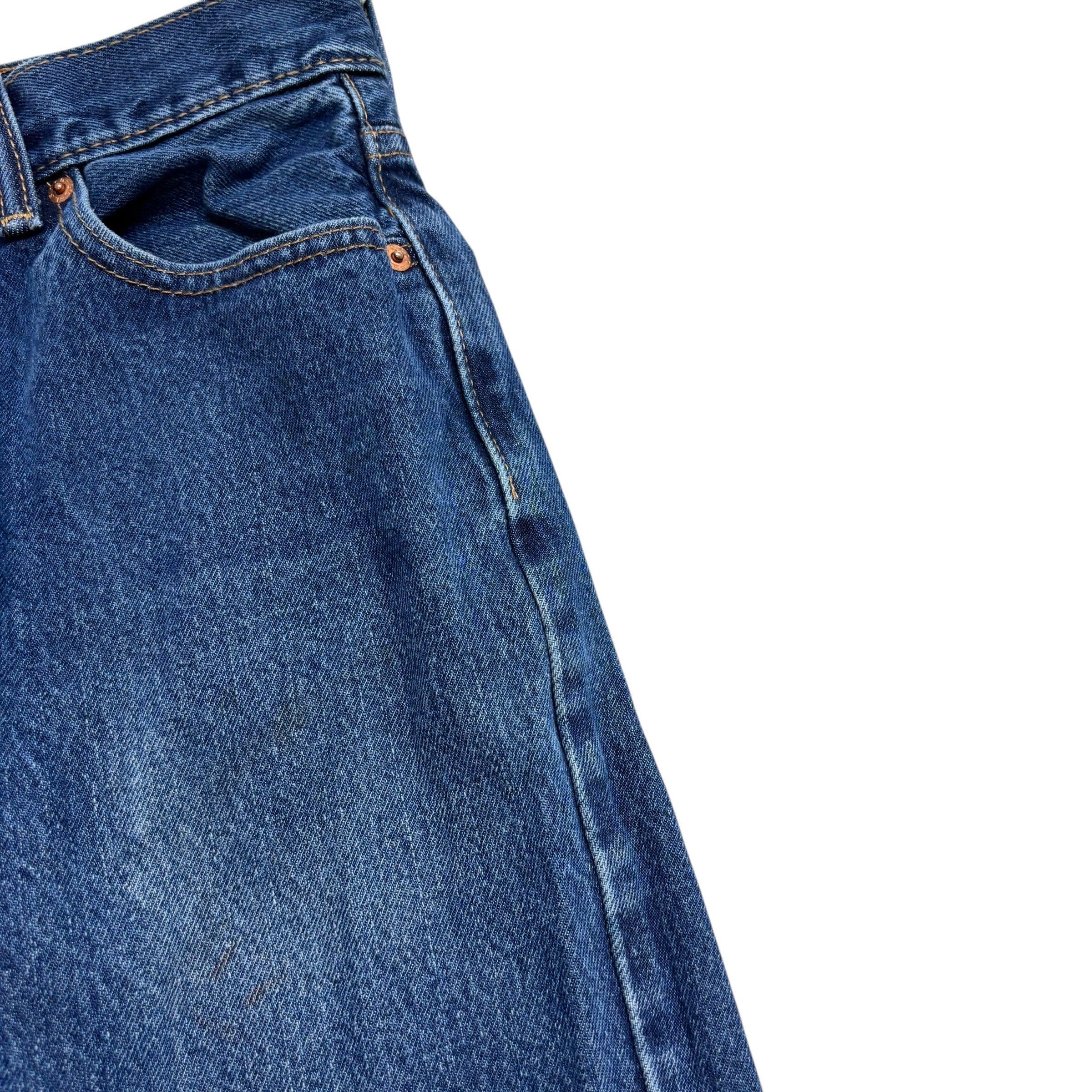 Levis 550 Jeans W28 L29 Mens Mid Blue Relaxed Straight Fit Denim