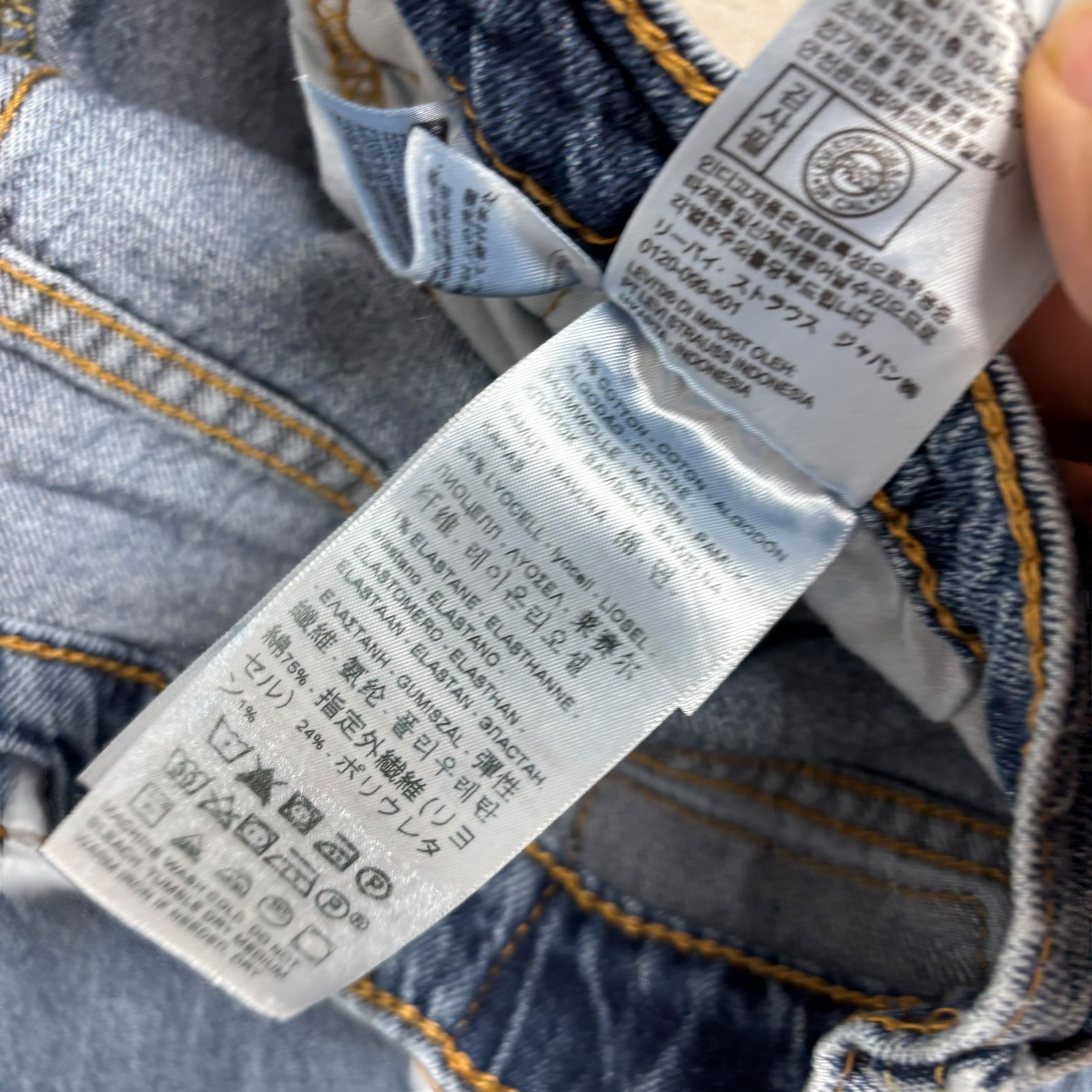 Levis 502 Jeans W38 L36 Mens Light Blue Regular Tapered Fit Stretch Distressed