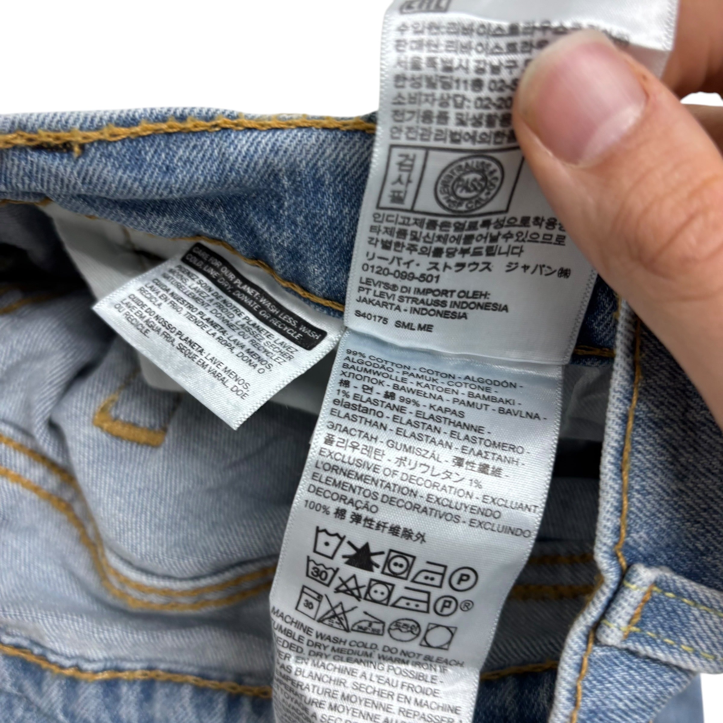 Levis 505 Jeans W32 L30 Mens Light Blue Regular Straight Fit Stretch Denim