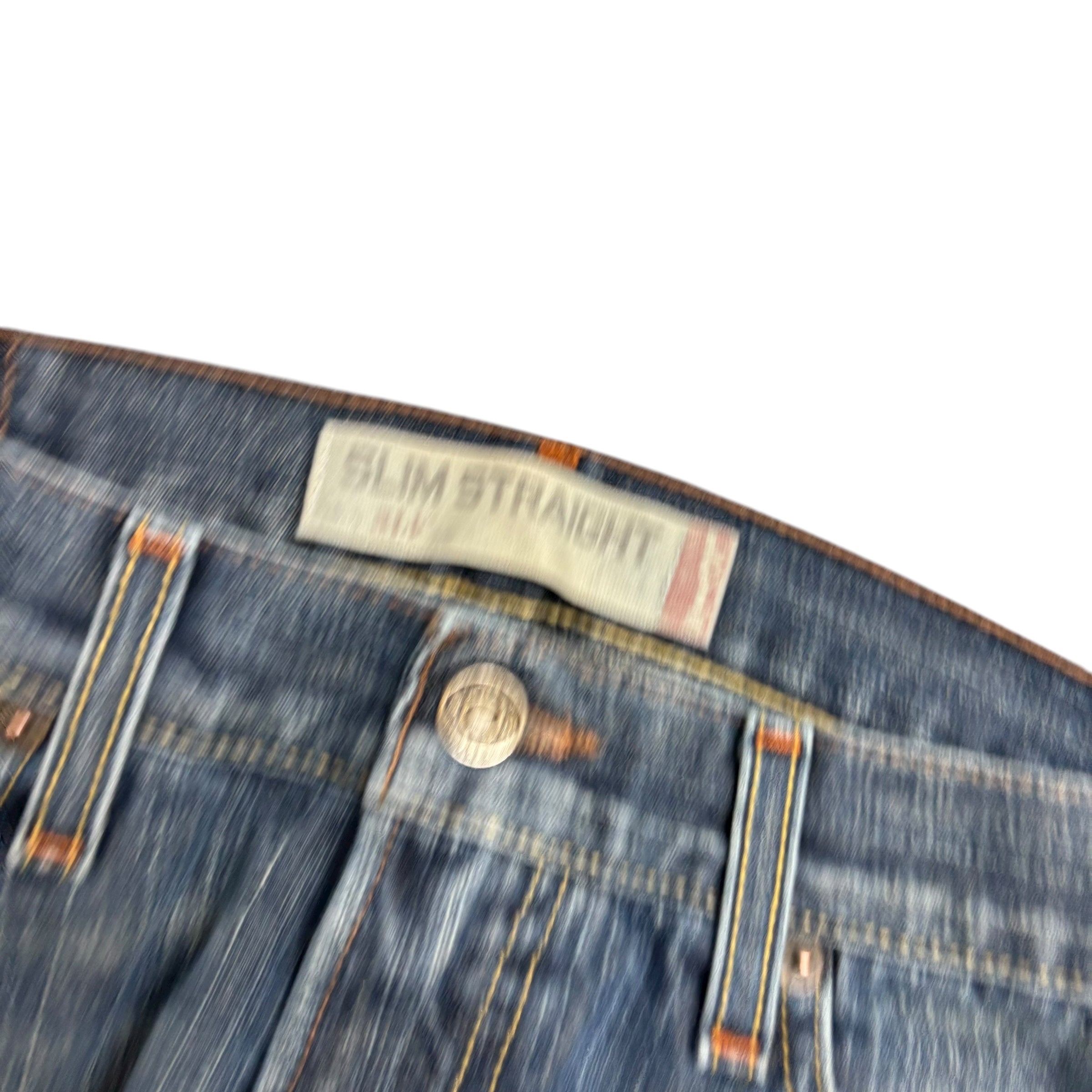 Levis 514 Jeans W32 L32 Mens Mid Blue Regular Straight Fit Vintage Denim