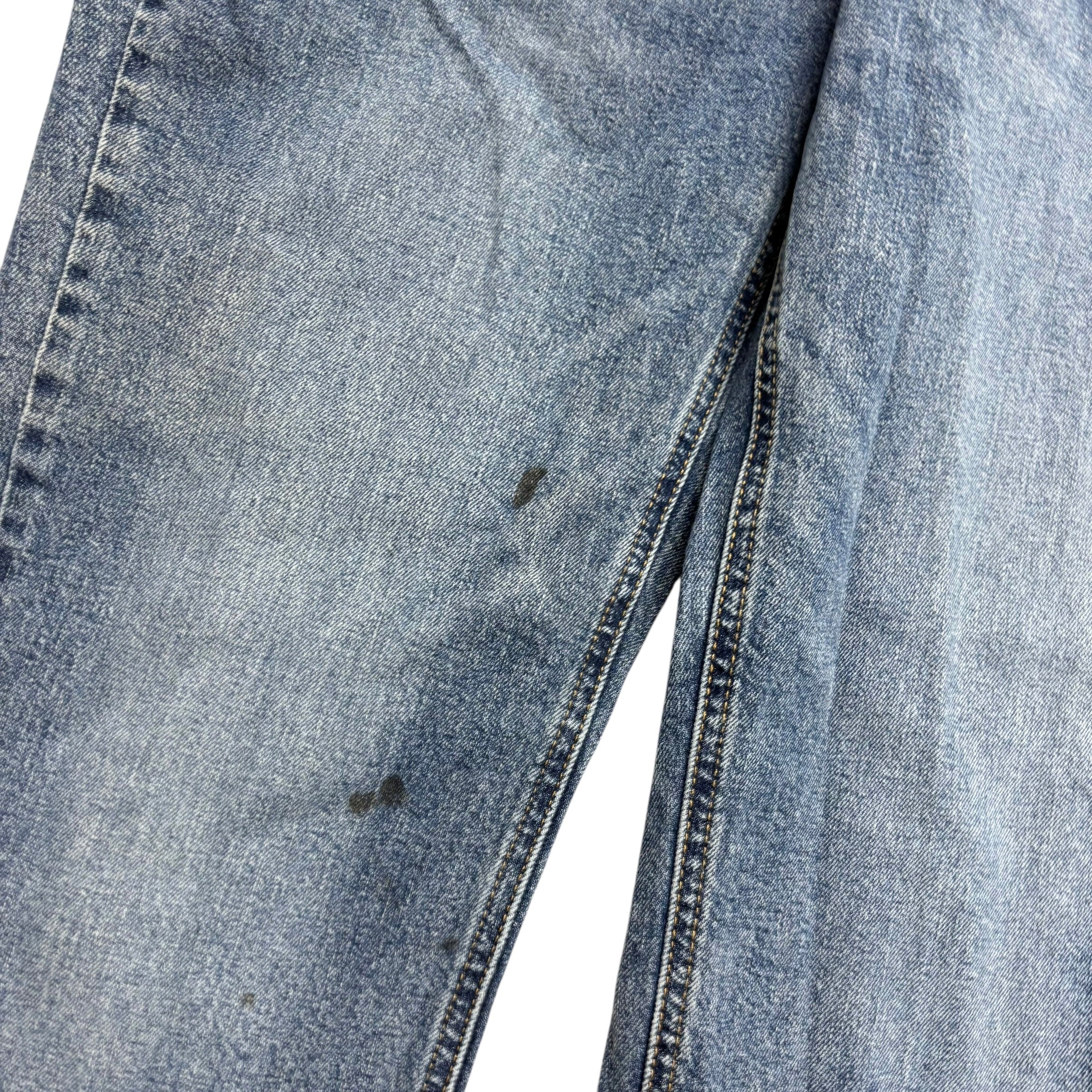 Levis 541 Jeans W32 L29 Mens Mid Blue Athletic Tapered Fit Stretch Denim (F)