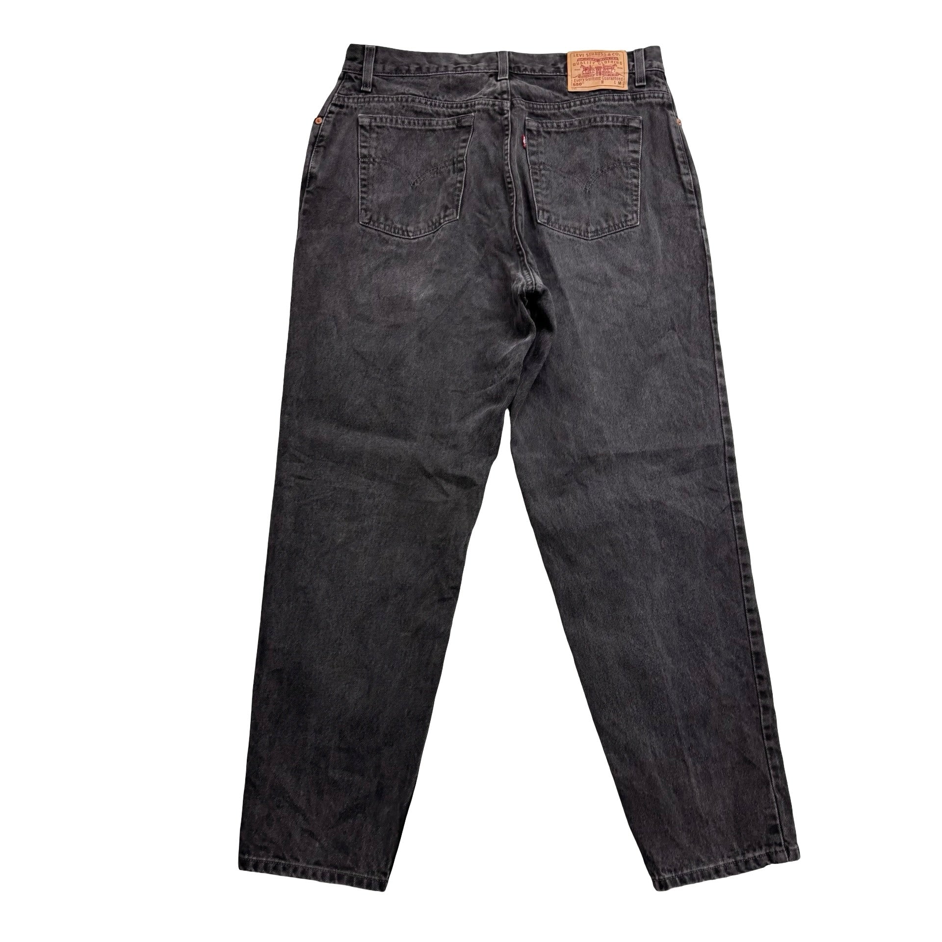 Levis 550 Jeans W35 L31 Womens Black Relaxed Tapered Fit Vintage Denim