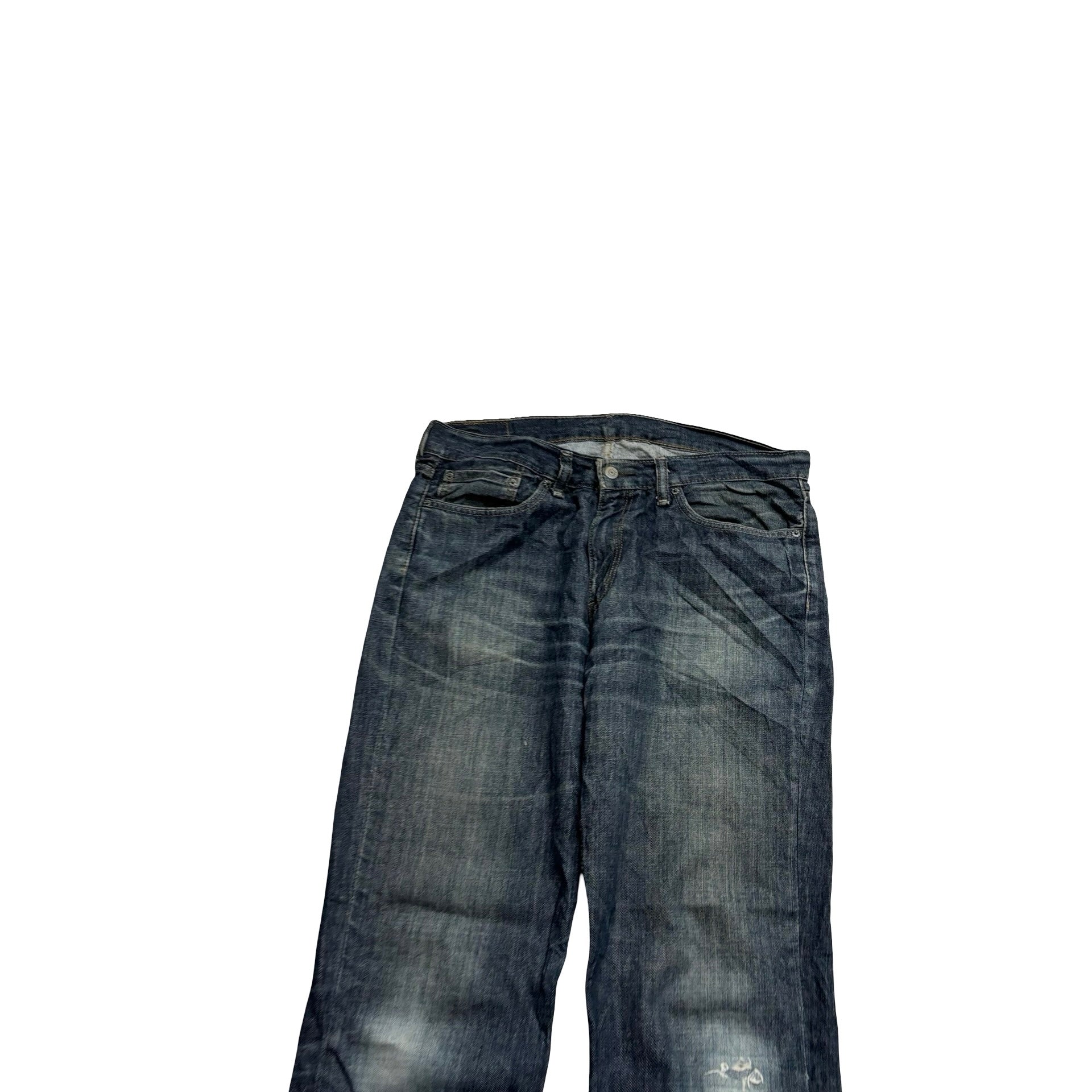 Levis 514 Jeans W36 L36 Mens Dark Blue Regular Straight Fit Denim (F)