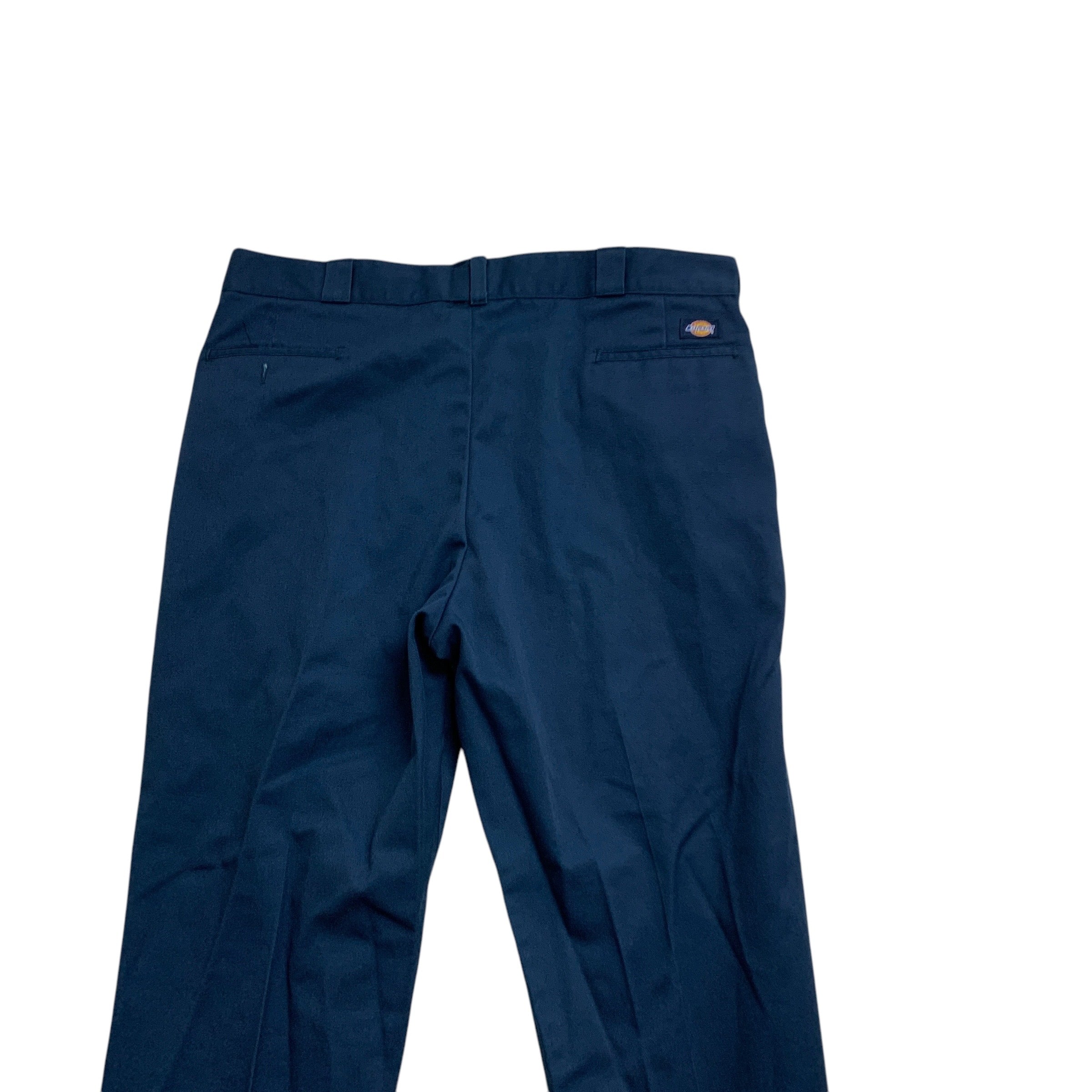 Dickies 874 Trousers W42 L30 Mens Blue Pants Original Straight Fit (E)