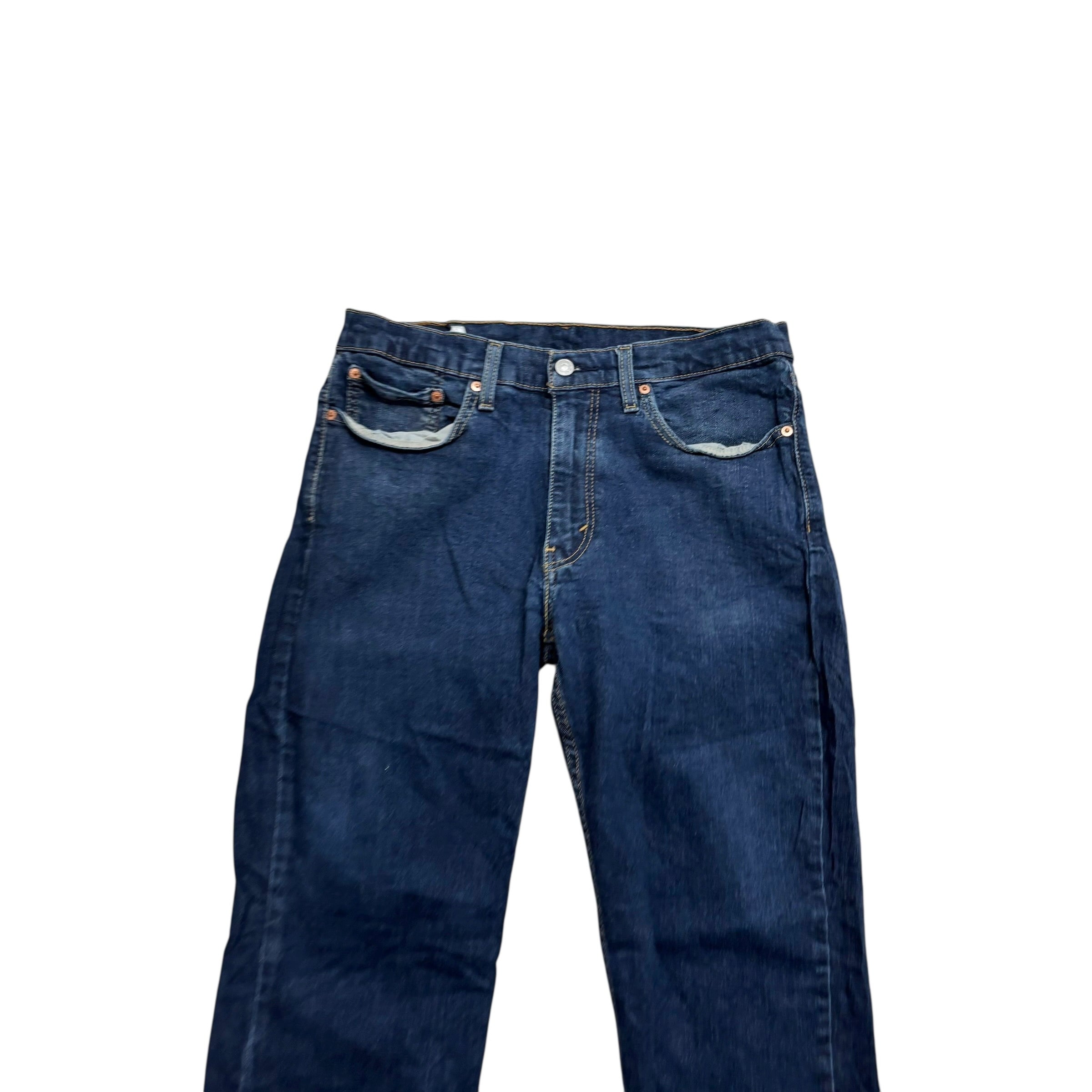 Levis 514 Jeans W34 L32 Mens Dark Blue Regular Straight Fit Stretch Denim