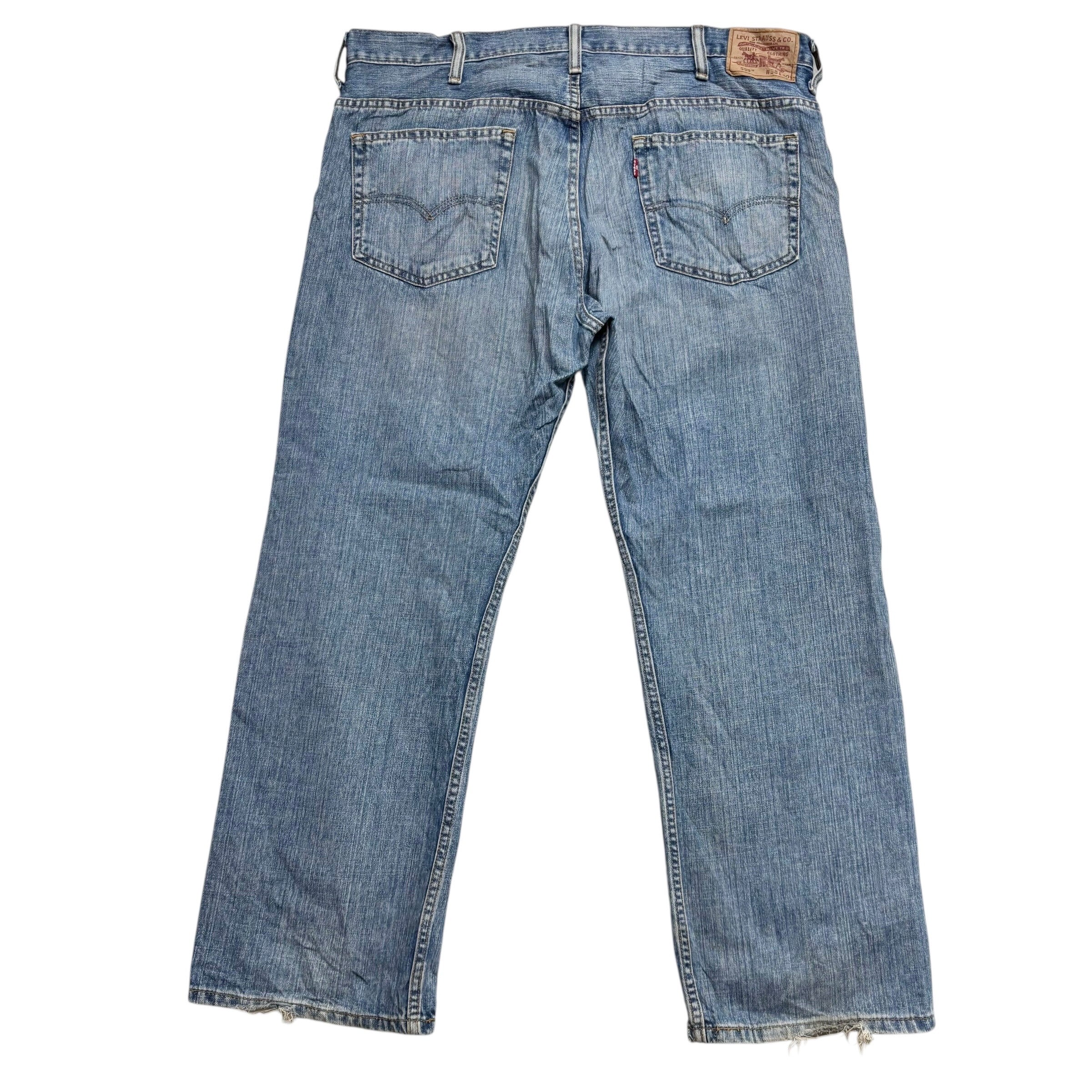 Levis 569 Jeans W38 L30 Mens Mid Blue Baggy Relaxed Straight Fit Vintage Denim