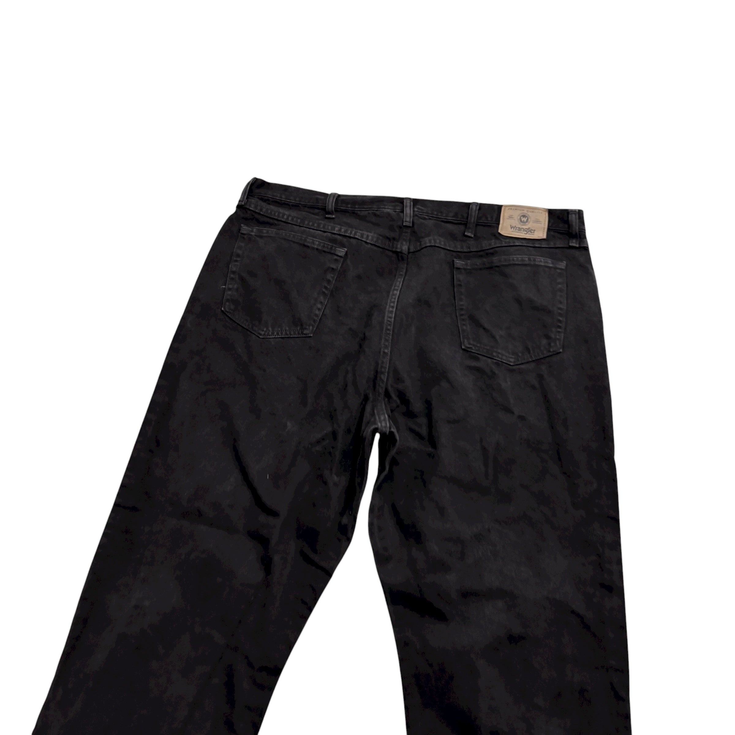 Wrangler Jeans W44 L32 Mens Black Relaxed Straight Fit Baggy Denim (E)