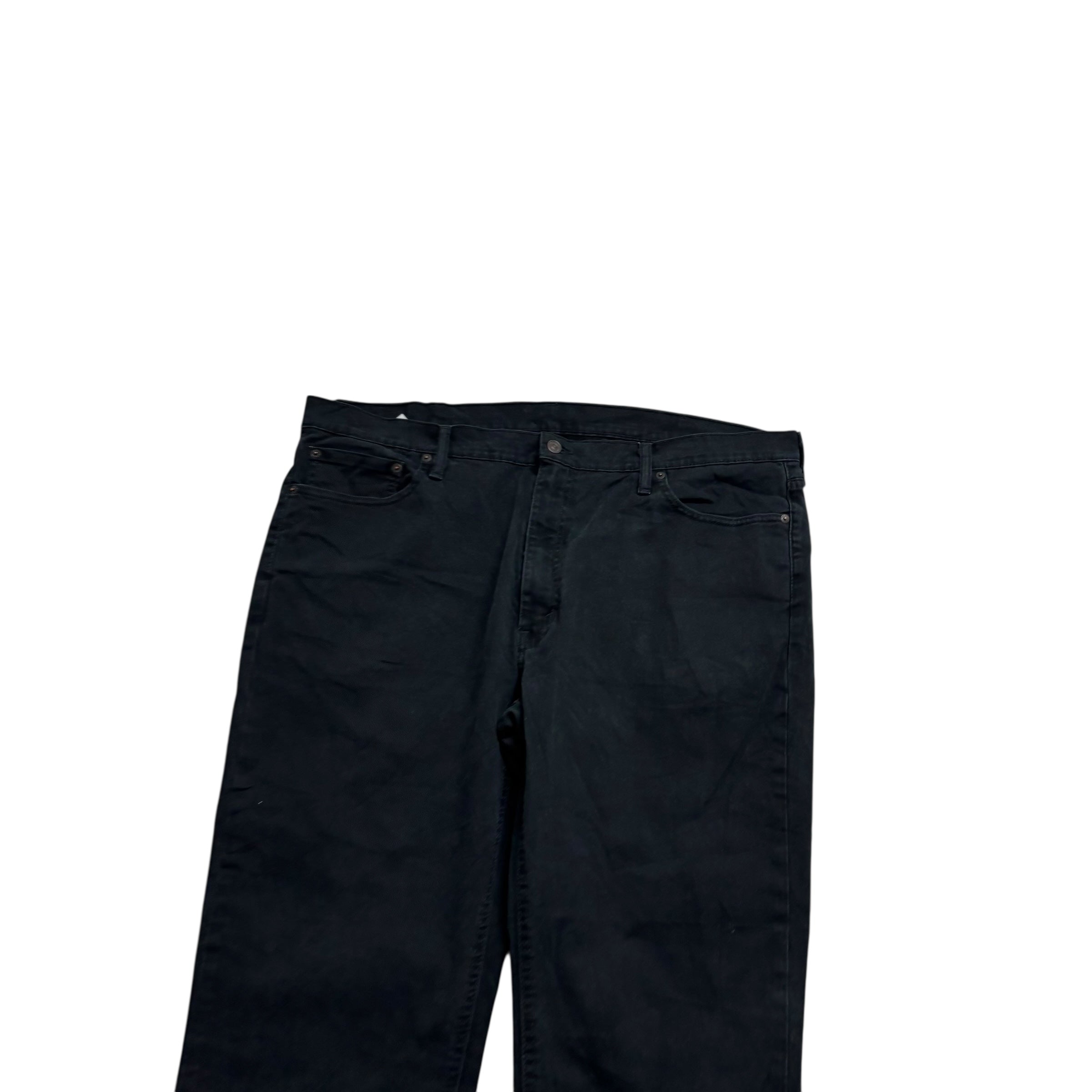 Levis 541 Jeans W42 L30 Mens Black Athletic Tapered Fit Stretch Denim (E)