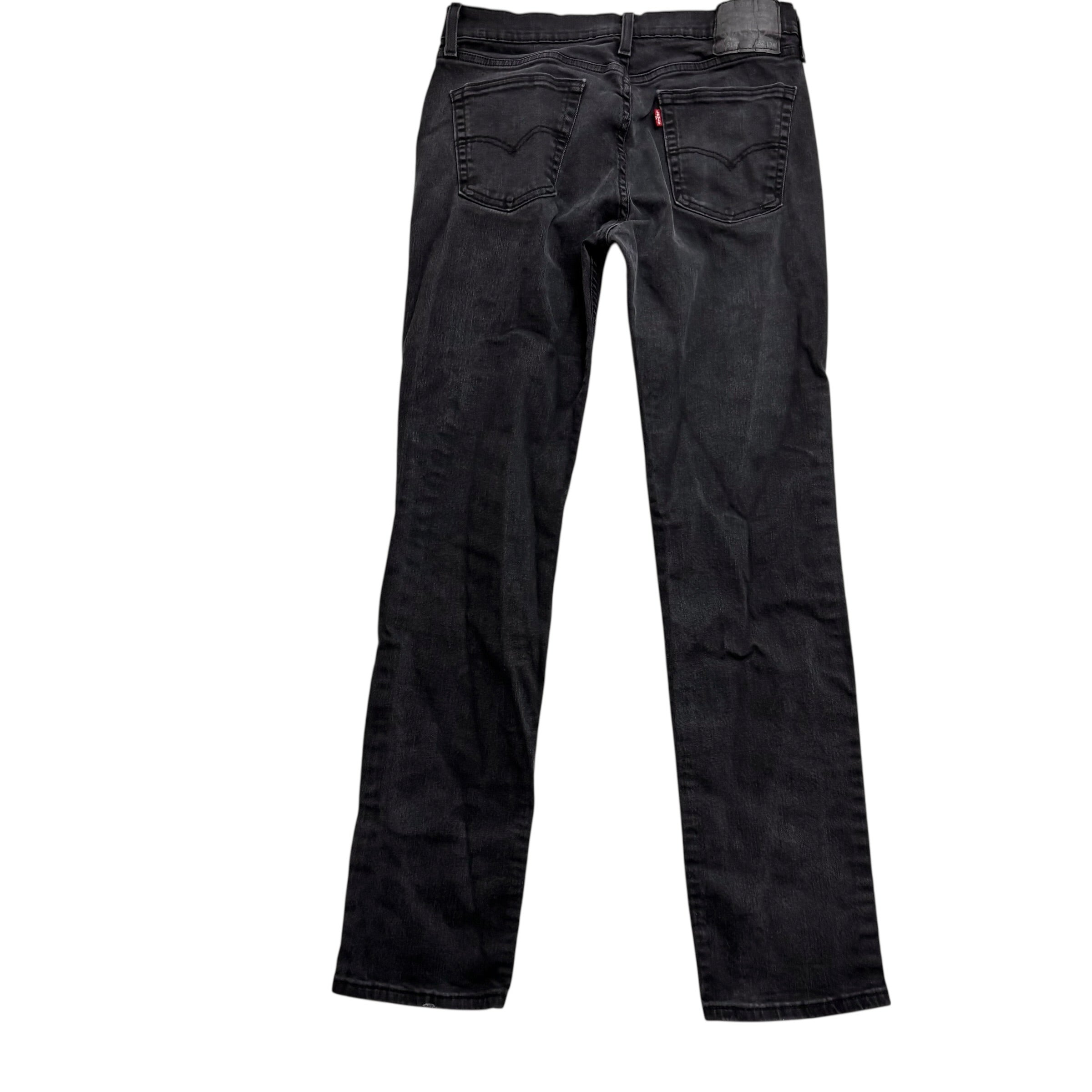 Levis 514 Jeans W32 L33 Mens Black Regular Straight Fit Stretch Denim (F)