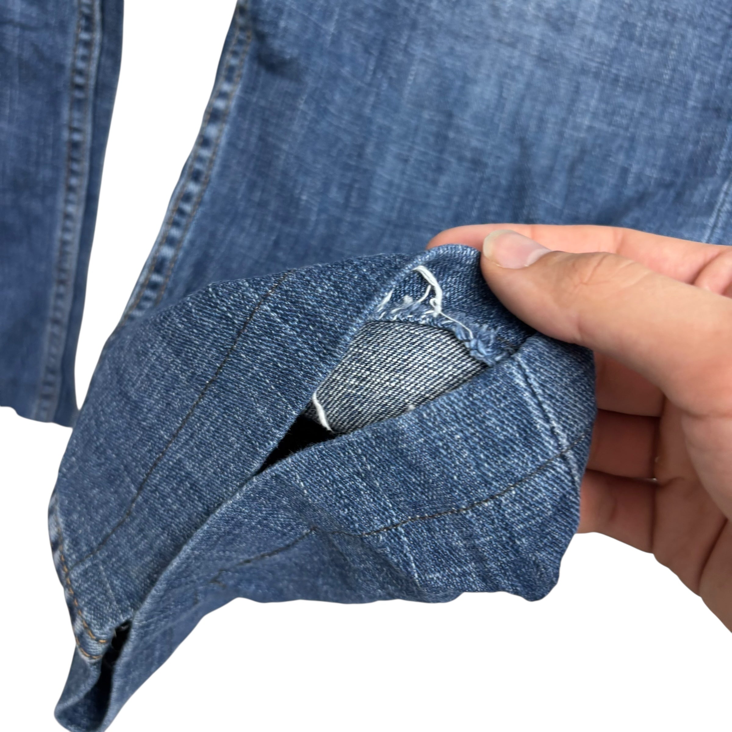 Levis 514 Jeans W38 L28 Mens Mid Blue Regular Straight Fit Stretch Denim