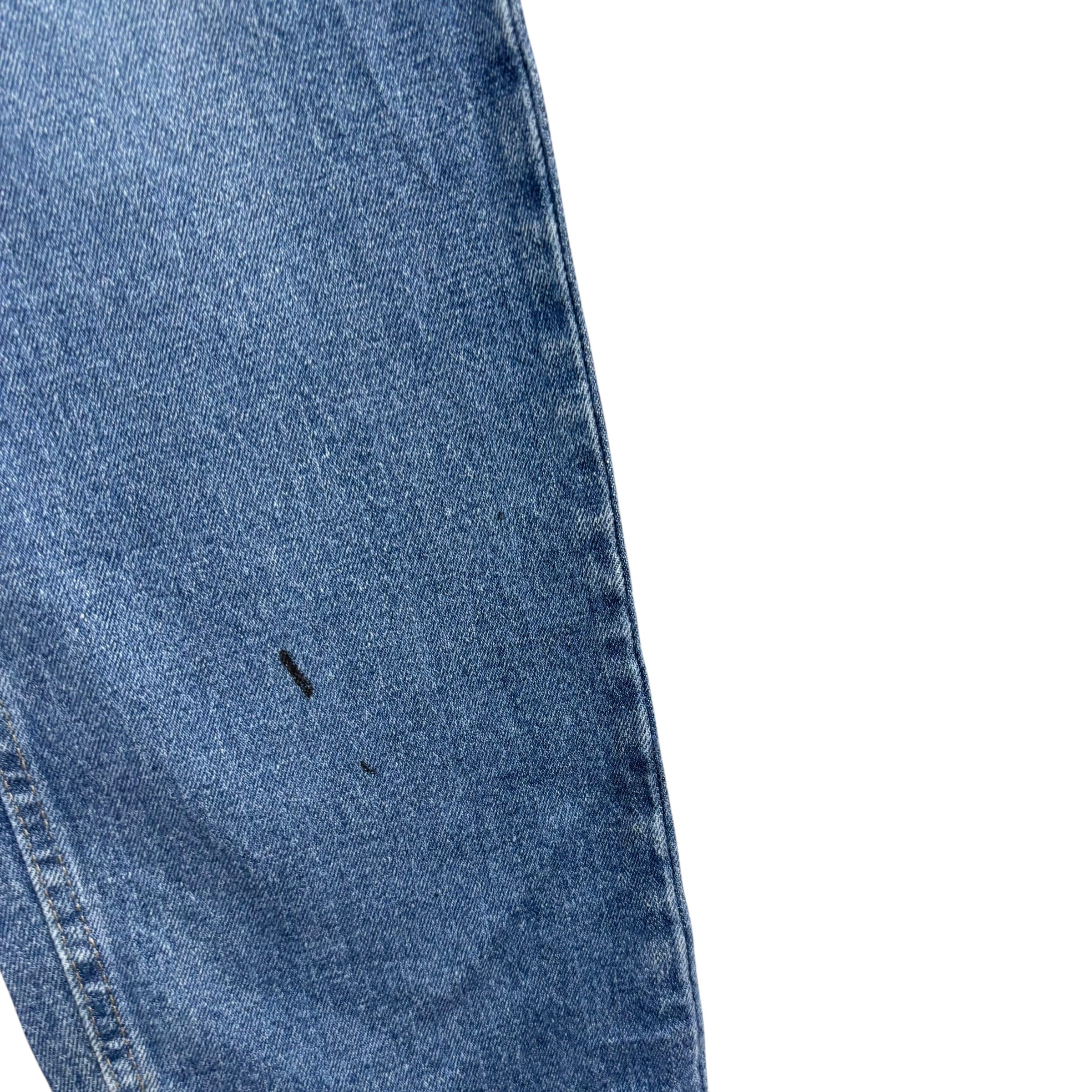 Wrangler Jeans W29 L30 Mens Mid Blue Relaxed Straight Fit Stretch Denim