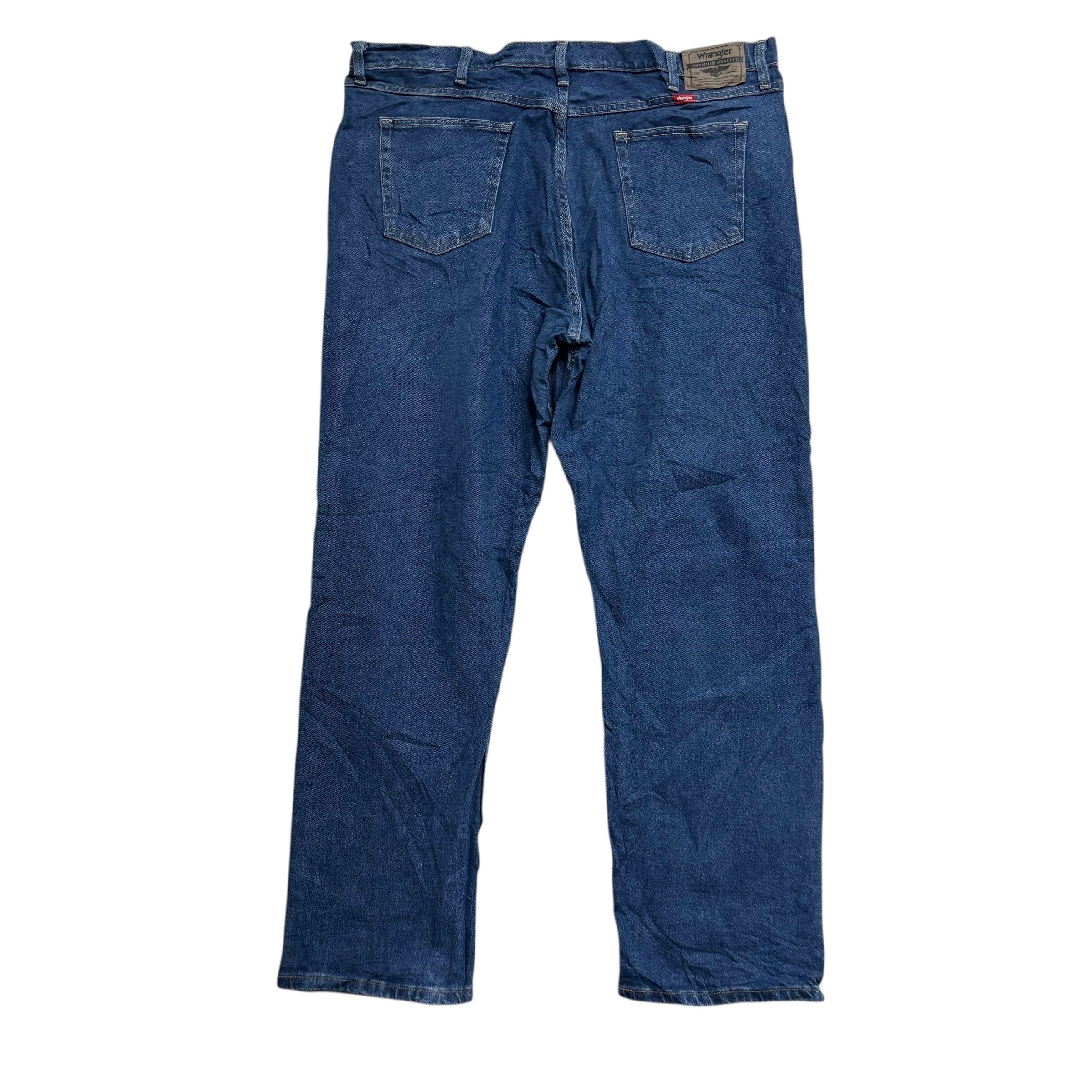 Wrangler Jeans W40 L32 Mens Mid Blue Relaxed Straight Fit Stretch Denim (E)