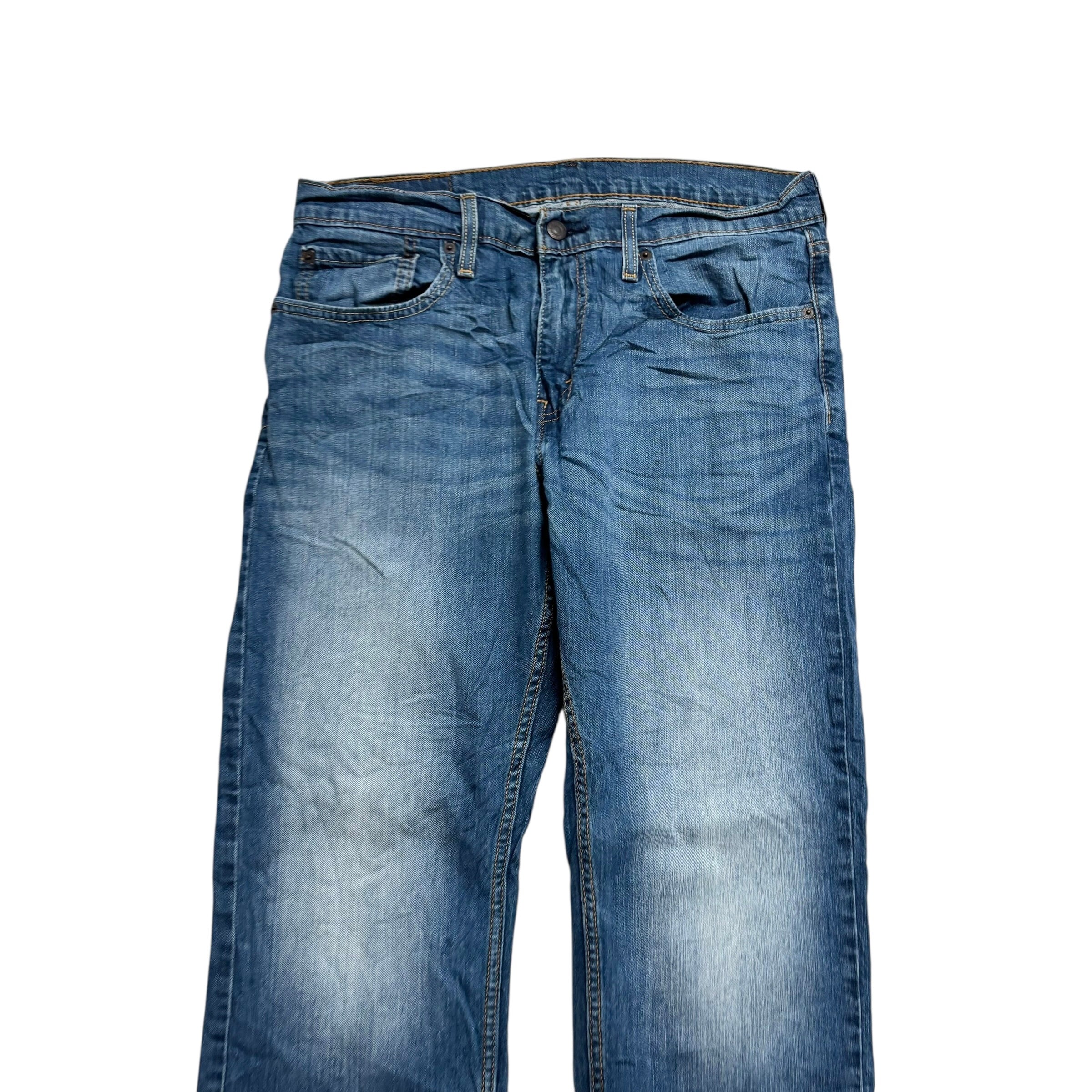 Levis 559 Jeans W32 L30 Mens Dark Blue Relaxed Straight Fit Stretch Denim (E)