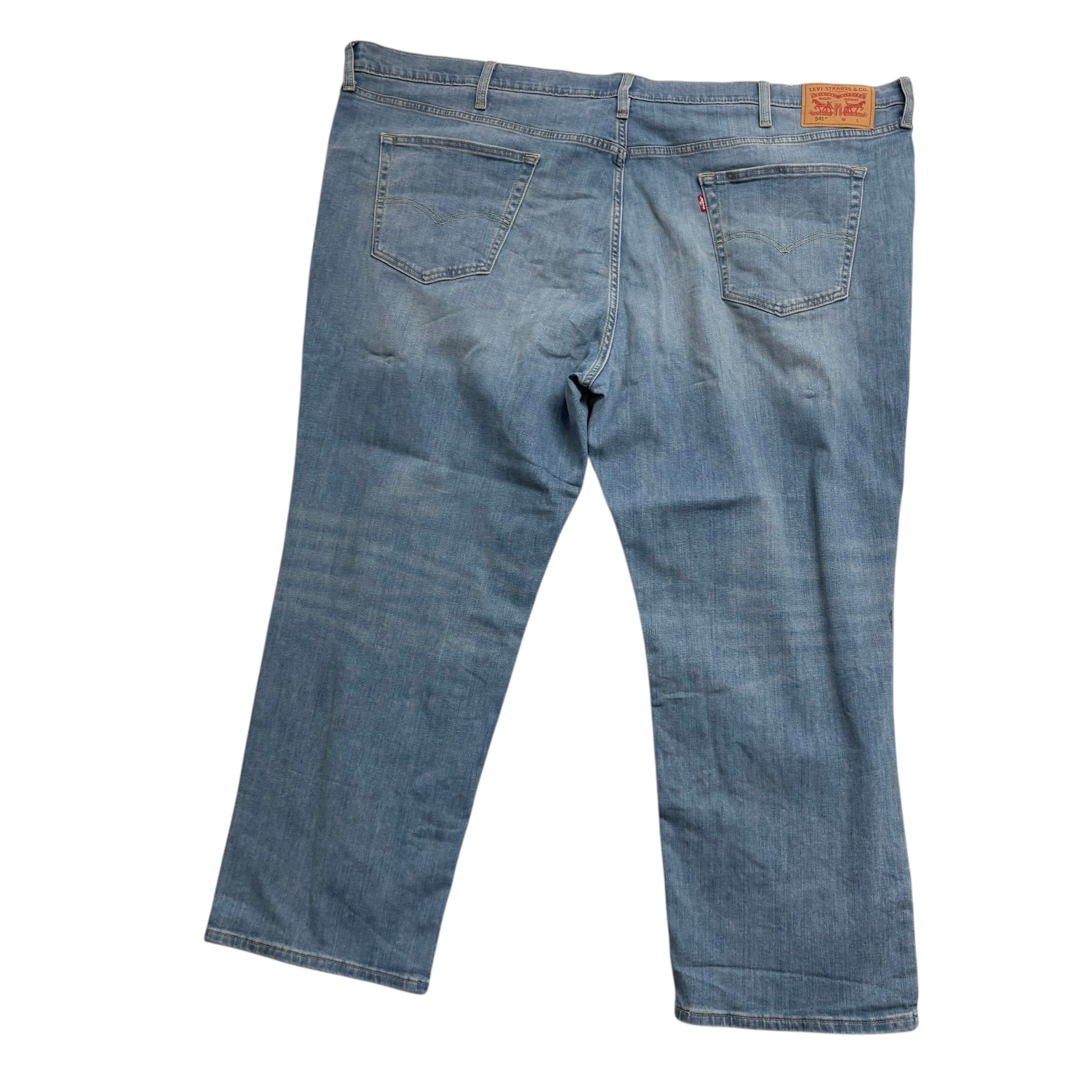 Levis 541 Jeans W52 L28 Mens Light Blue Athletic Tapered Fit Stretch Denim