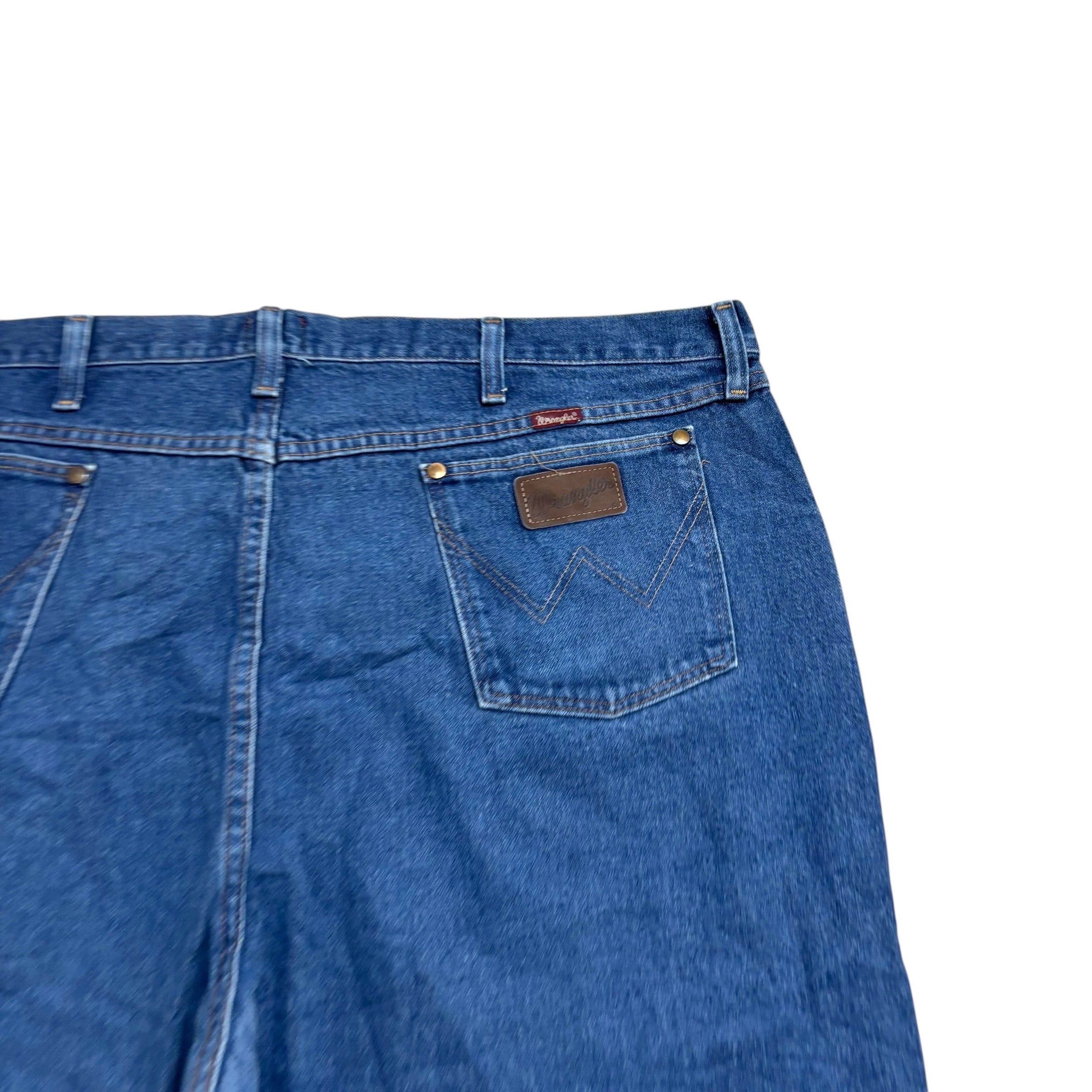 Wrangler Jeans Cowboy Cut W44 L32 Mens Mid Blue 31MWZ Relaxed Fit Denim (E)