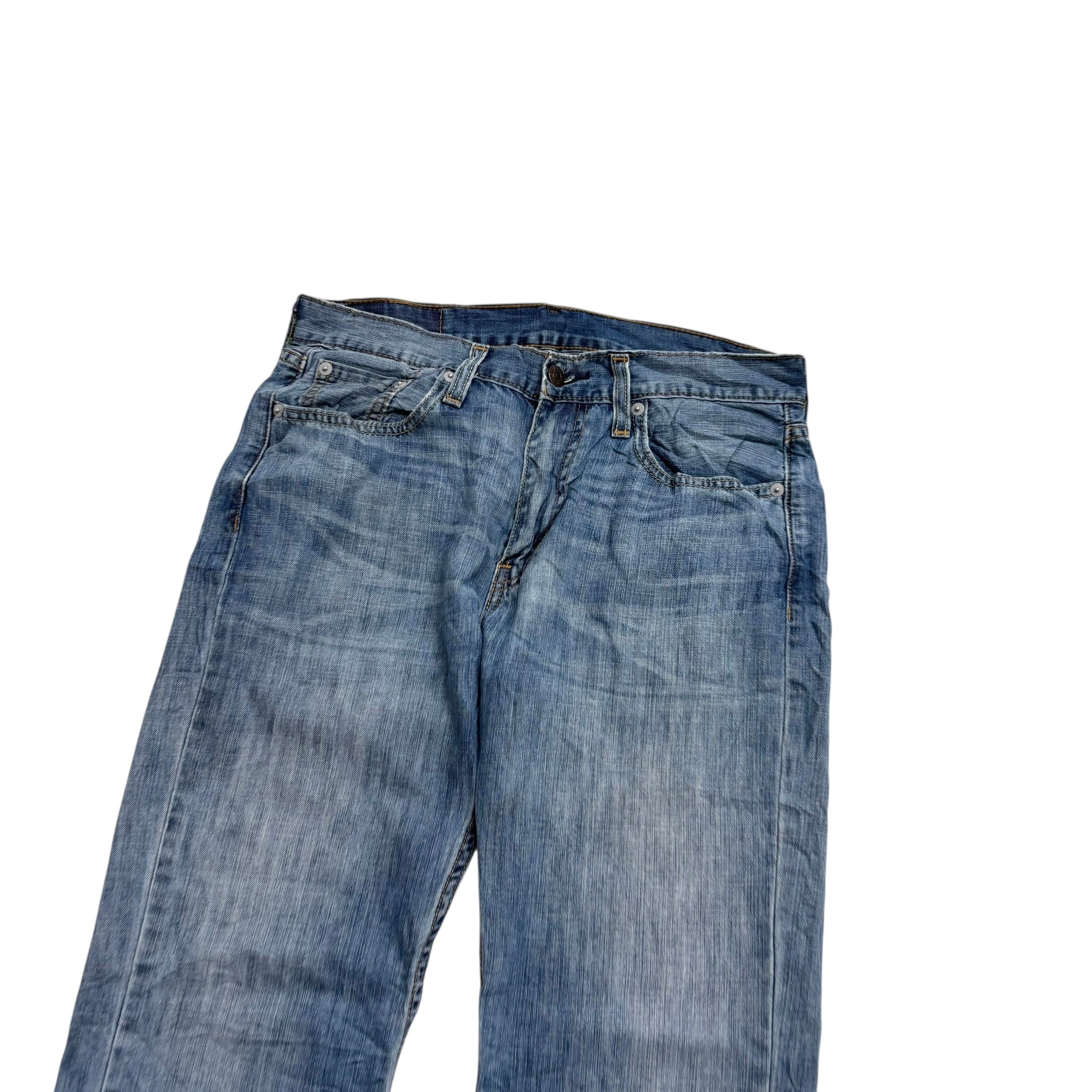 Levis 527 Jeans W30 L32 Mens Mid Blue Slim Bootcut Fit Denim (E)