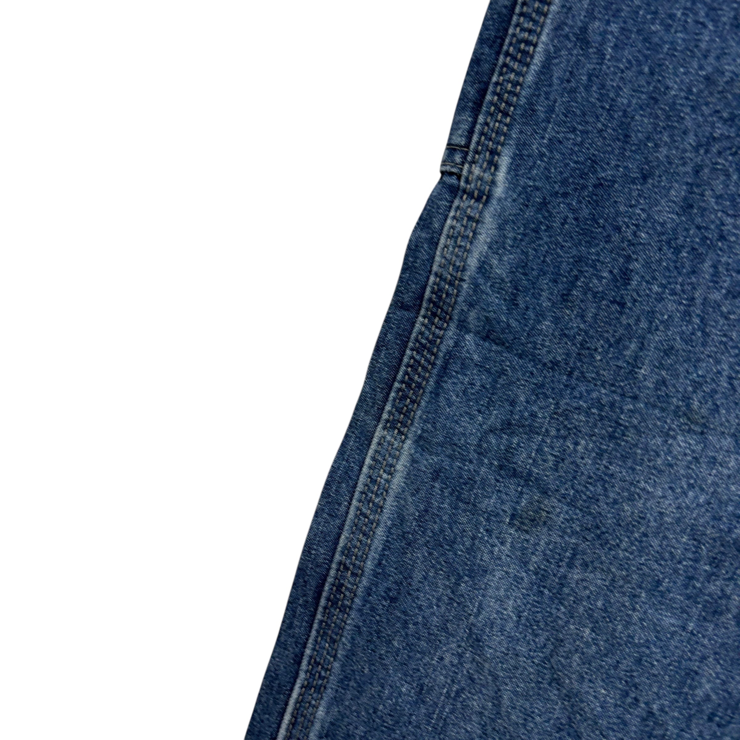 Wrangler Carpenter Jeans W46 L30 Mens Mid Blue Relaxed Straight Fit Denim