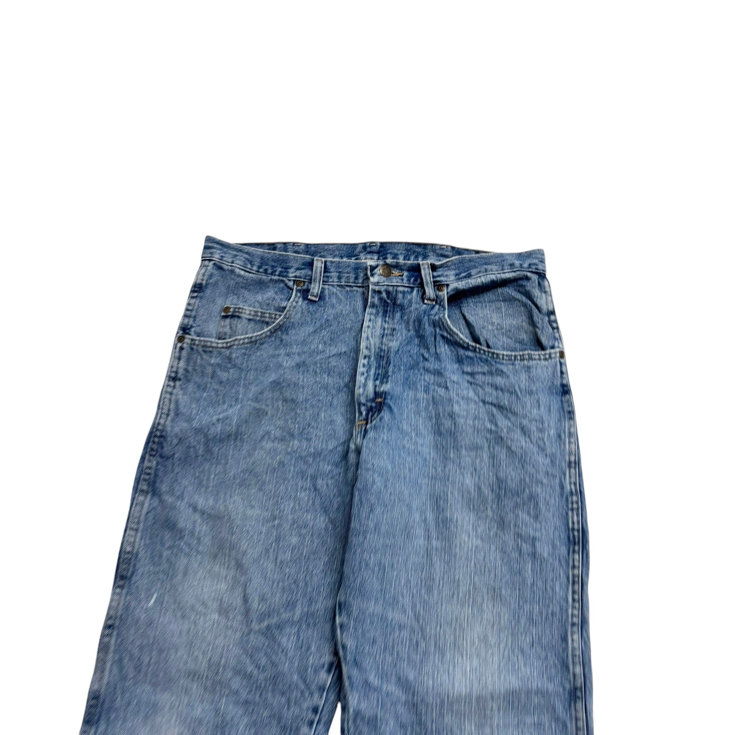 Wrangler Jeans W36 L32 Mens Mid Blue Relaxed Straight Fit Vintage Denim