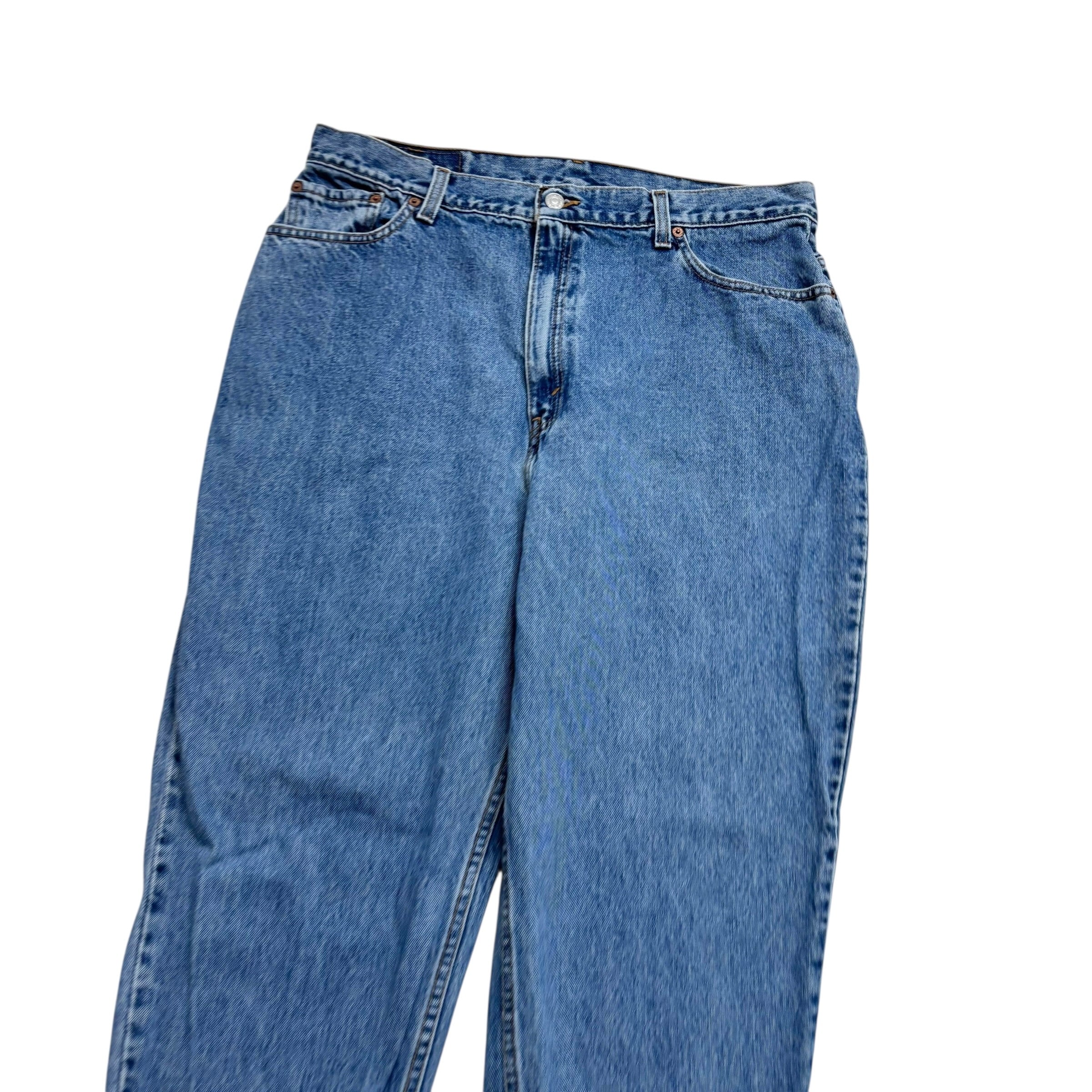 Levis 550 Jeans W34 L29 Womens Light Blue Relaxed Taper Mom Vintage Denim (E)