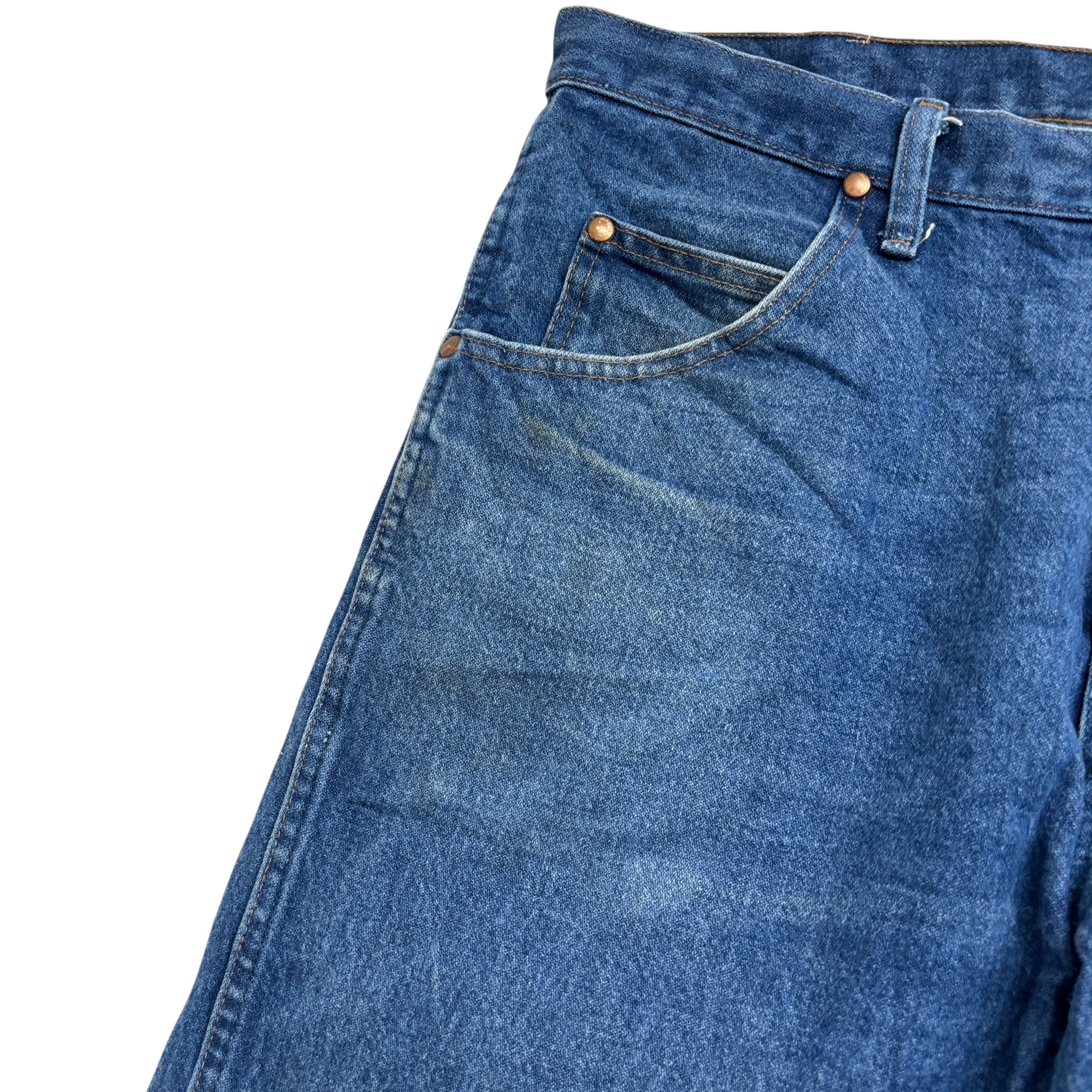 Wrangler Jeans Cowboy Cut W38 L32 Mens Mid Blue 31MWZ Relaxed Fit Denim