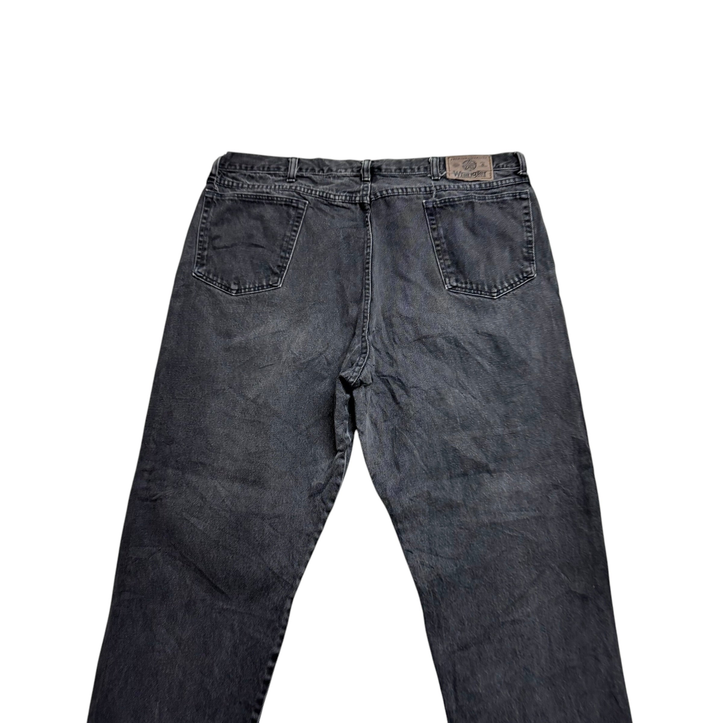 Wrangler Jeans W40 L30 Mens Black Relaxed Tapered Fit Vintage Denim (E)