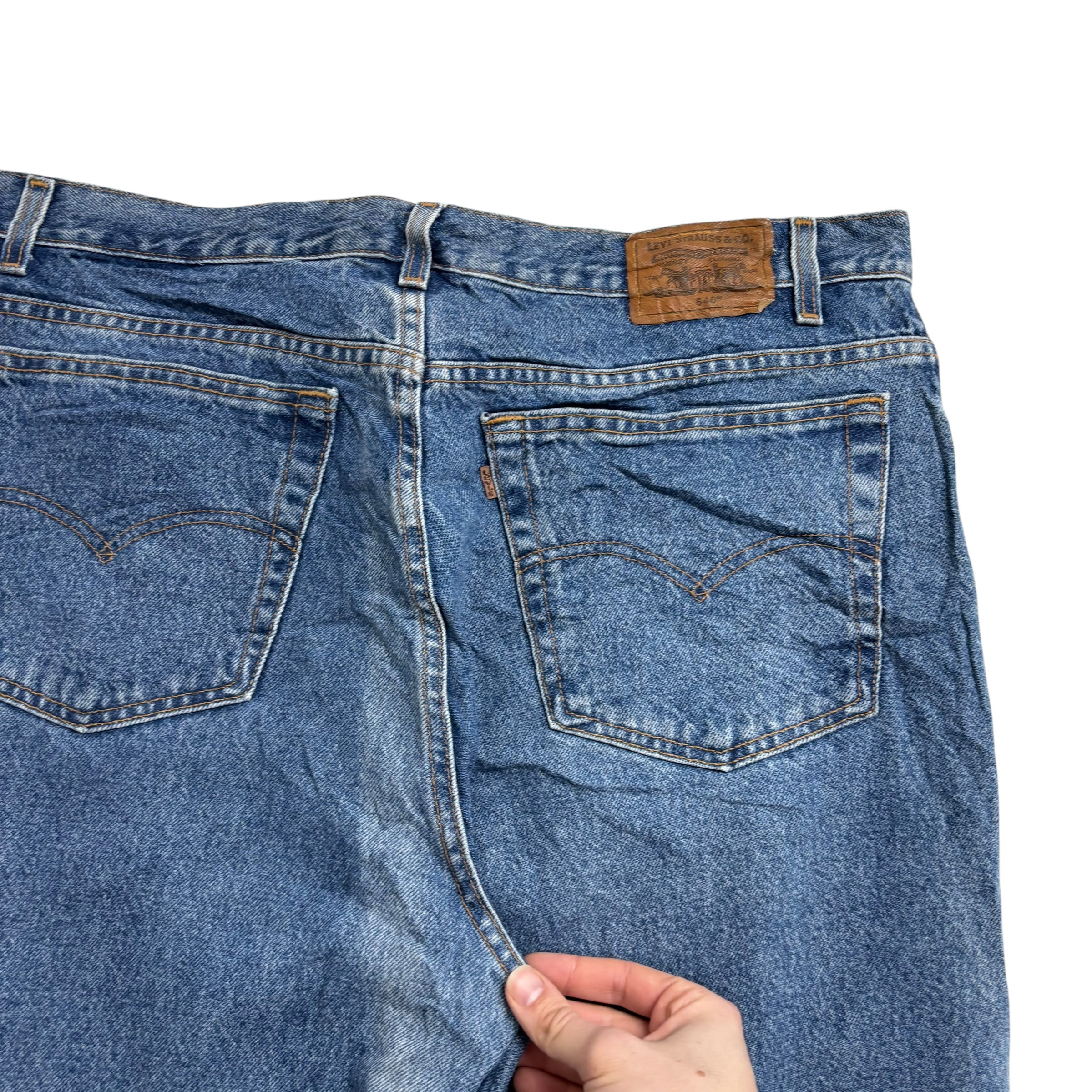 Levis 540 Jeans W40 L32 Mens Mid Blue Relaxed Straight Fit 90s Vintage Denim