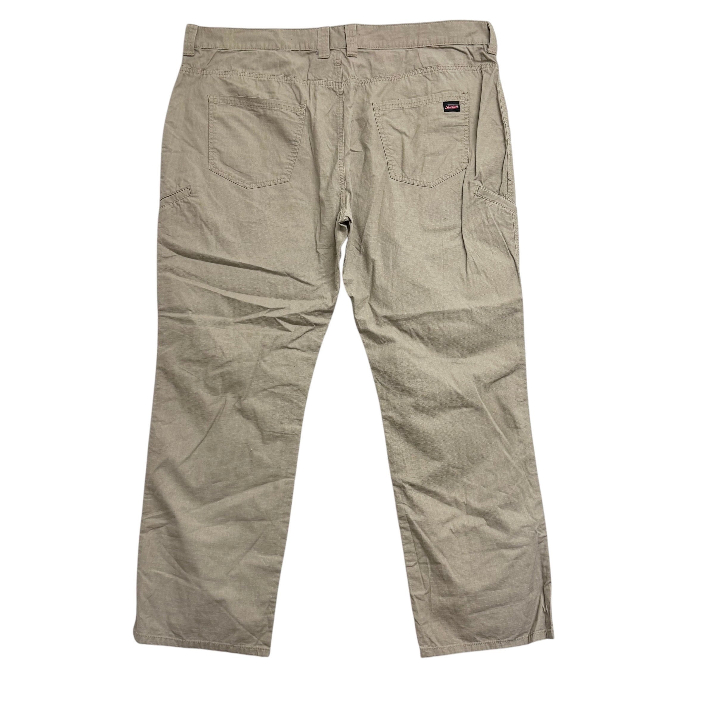 Dickies Carpenter Pants W42 L32 Mens Beige Relaxed Straight Trousers (E)