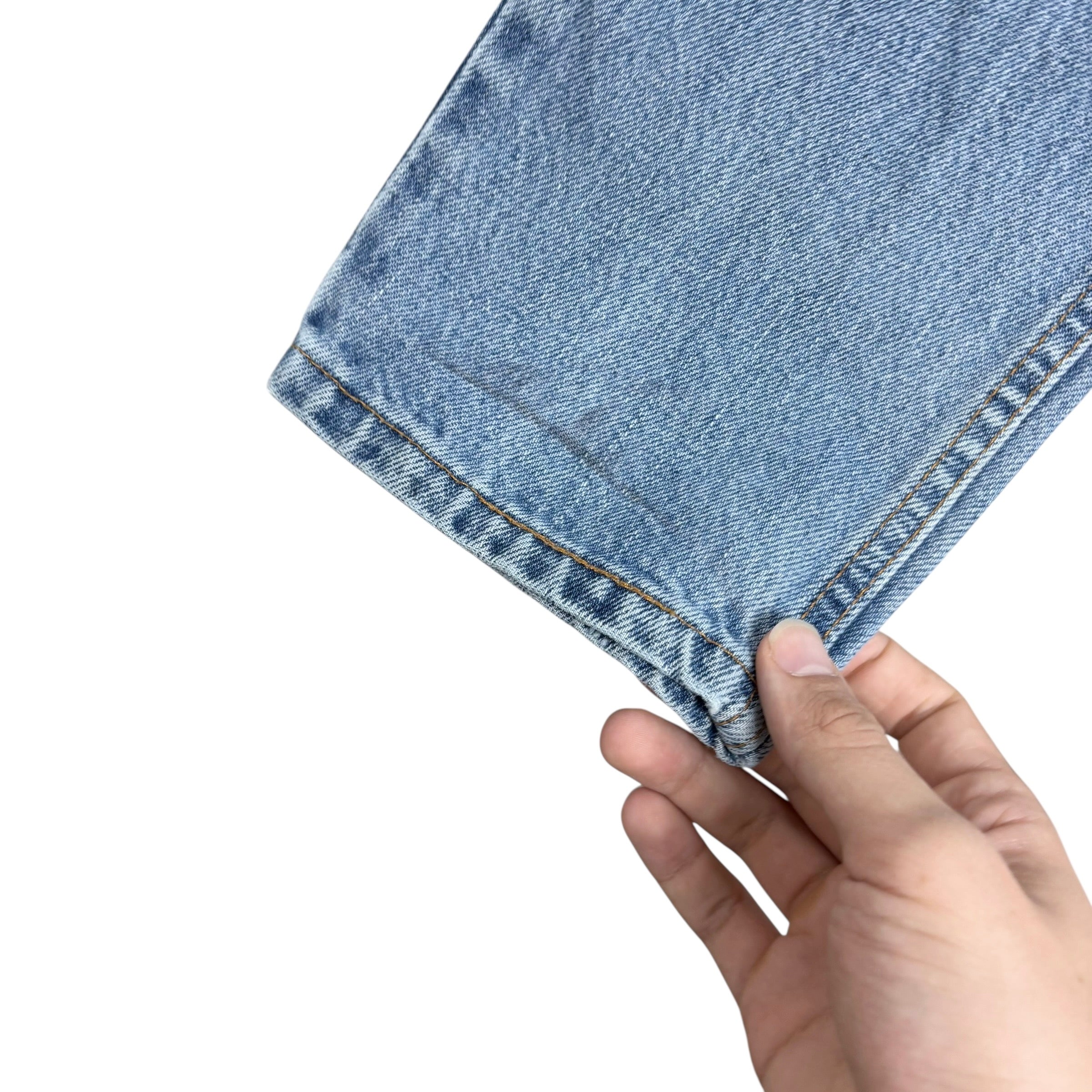 Levis 512 Jeans W32 L30 Mens Light Blue Slim Tapered Fit USA Made Vintage