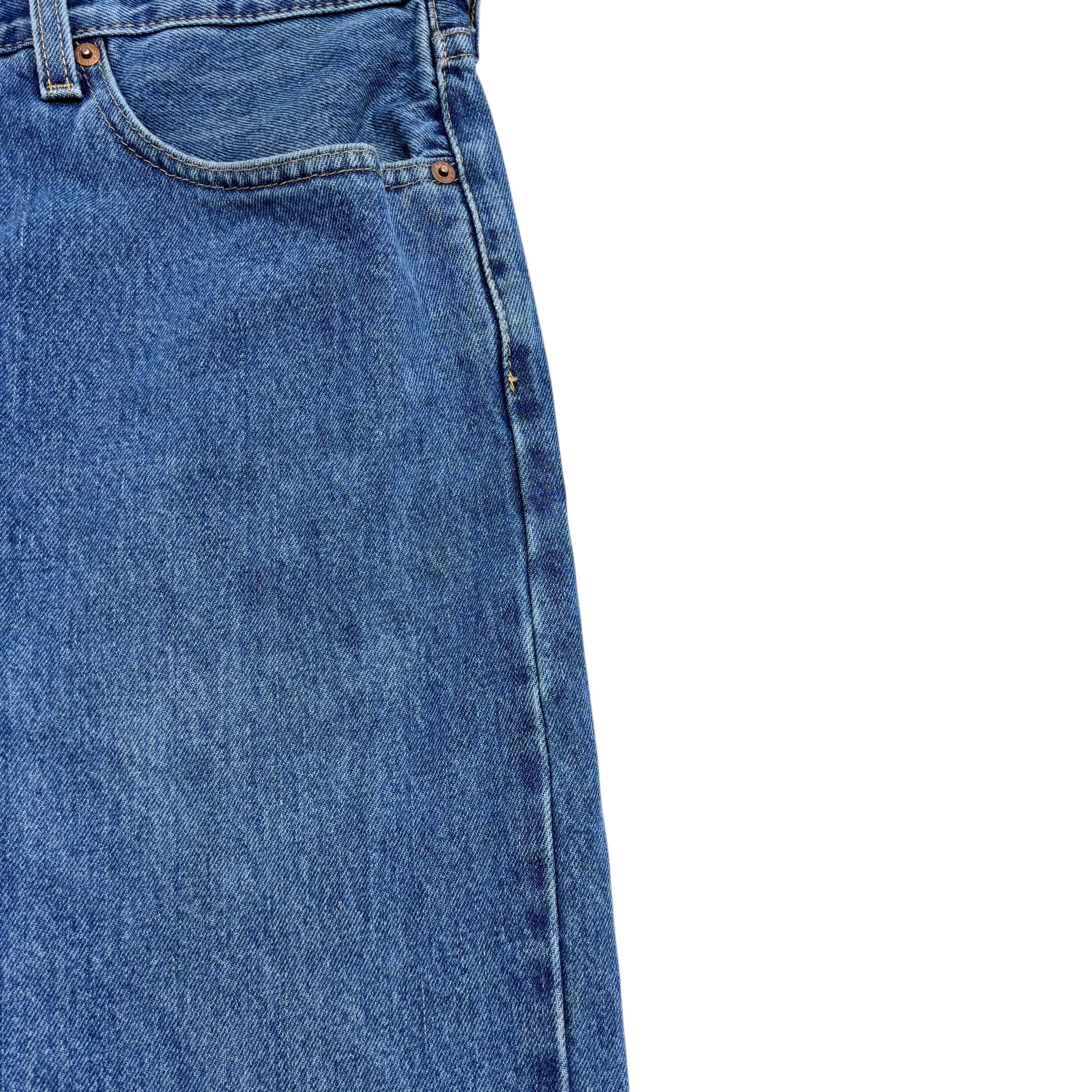 Levis 505 Jeans W38 L29 Mens Mid Blue Regular Straight Fit Denim