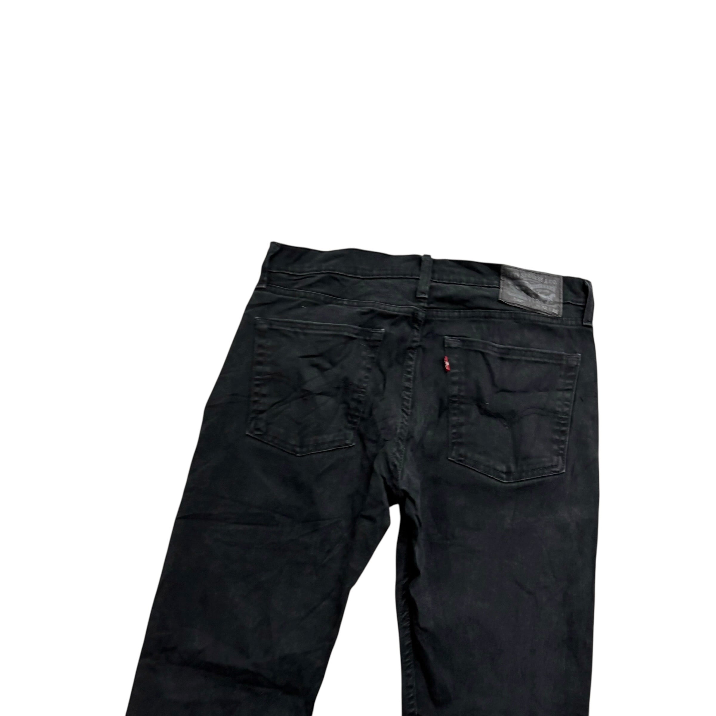 Levis 510 Jeans W32 L32 Mens Black Skinny Fit Stretch Denim (E)