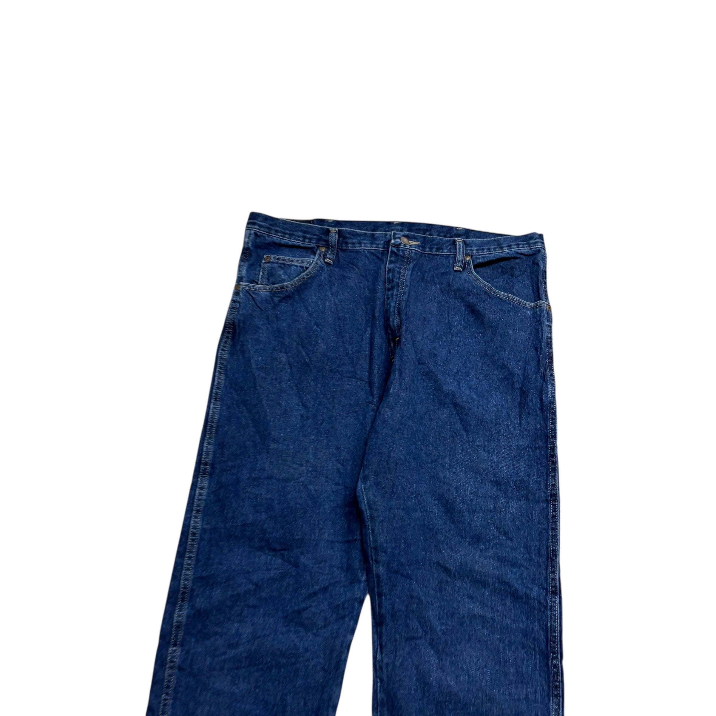 Wrangler Jeans W40 L31 Mens Dark Blue Regular Straight Fit Denim (E)
