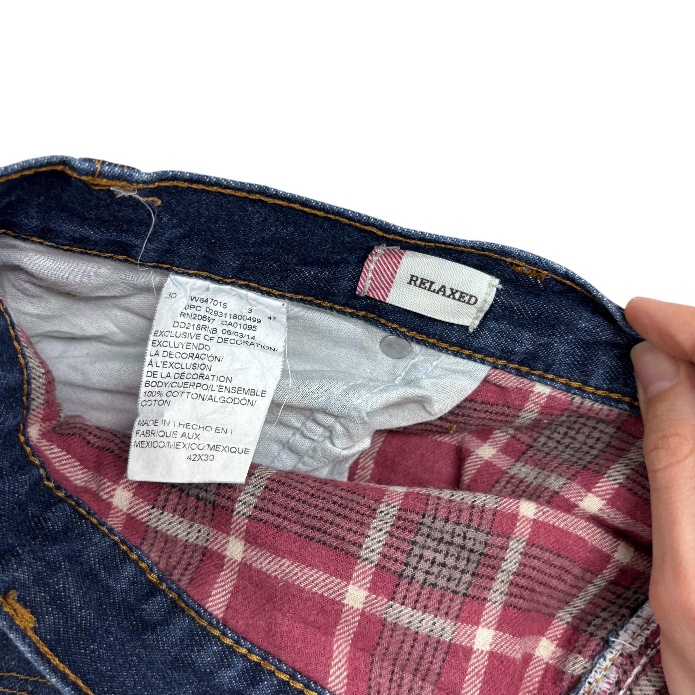 Dickies Jeans W42 L30 Mens Dark Blue Relaxed Straight Fit Denim (E)