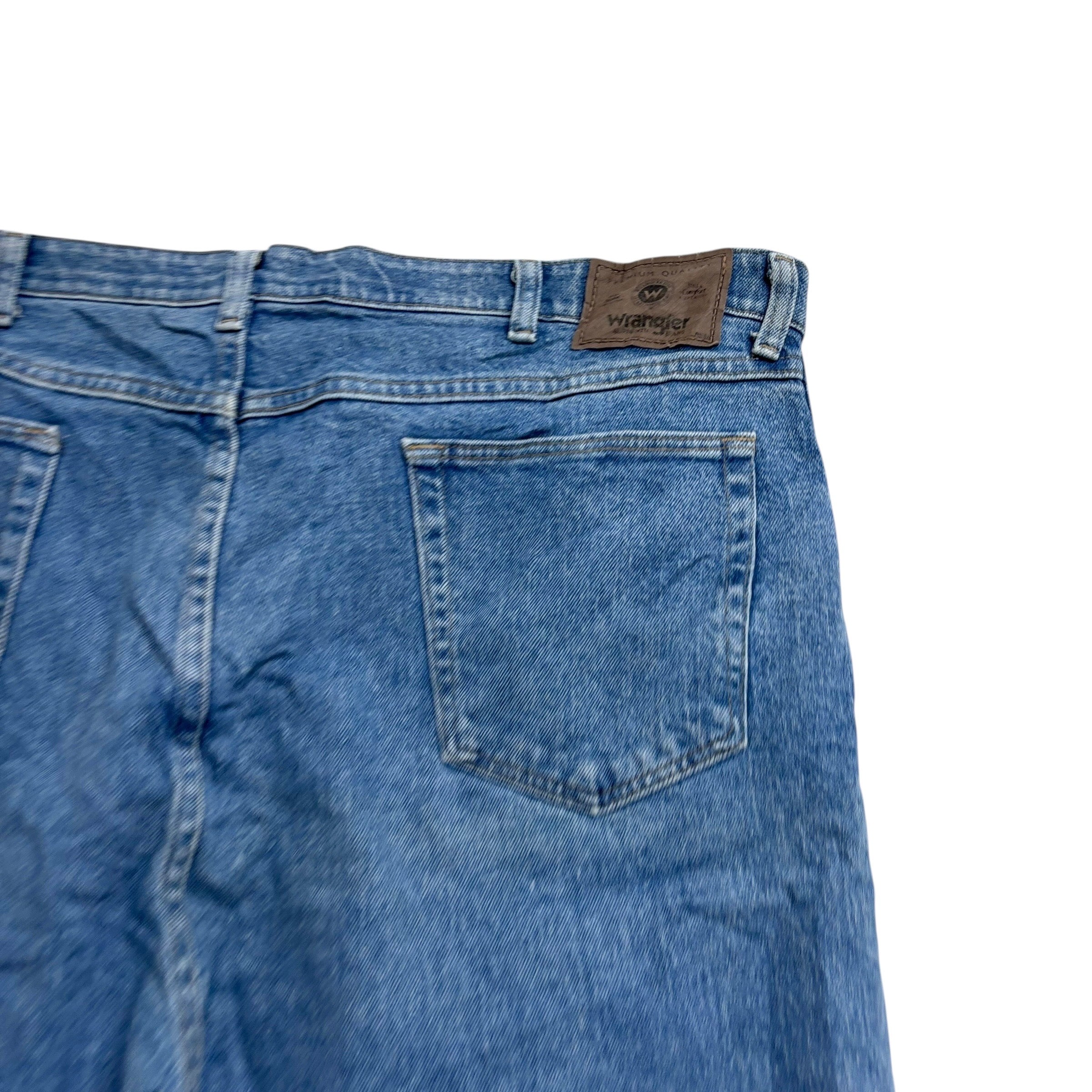 Wrangler Jeans W40 L30 Mens Light Blue Regular Straight Fit Stretch Denim (E)