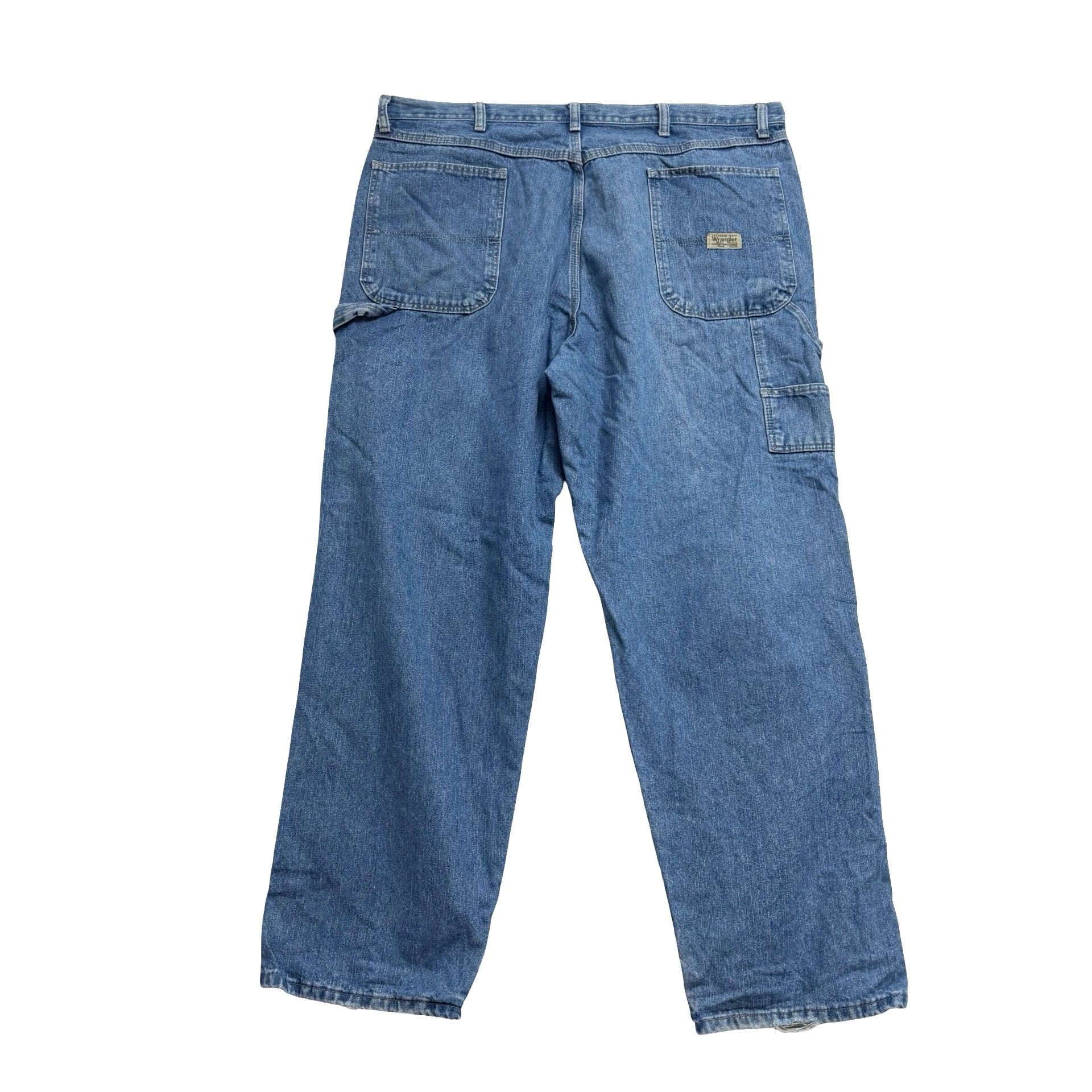 Wrangler Carpenter Jeans W38 L30 Mens Light Blue Relaxed Fit Vintage Denim