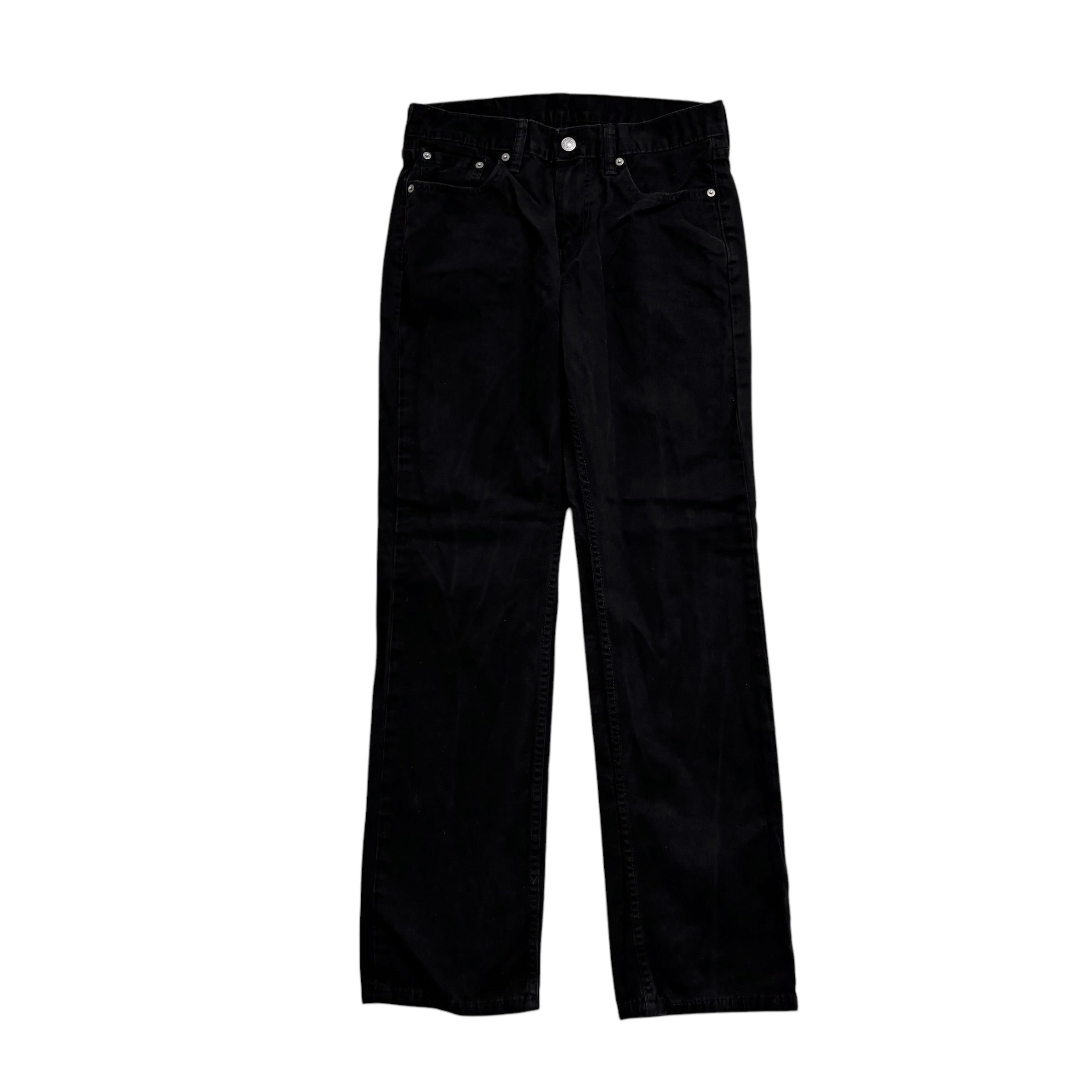 Levis 514 Trousers W30 L32 Mens Black Regular Straight Fit Cotton Pants (E)