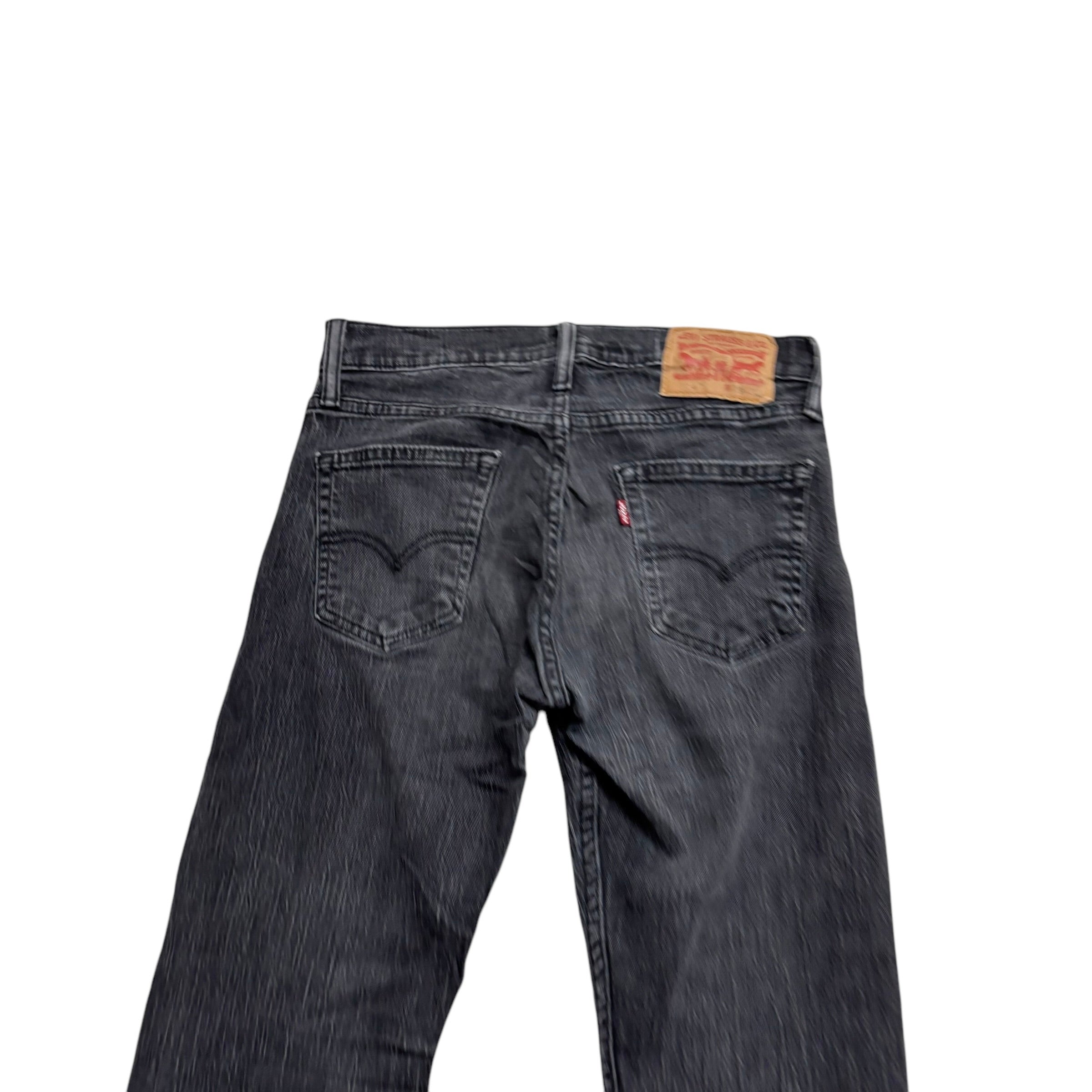 Levis 514 Jeans W29 L32 Mens Black Slim Straight Fit Stretch Denim (E)