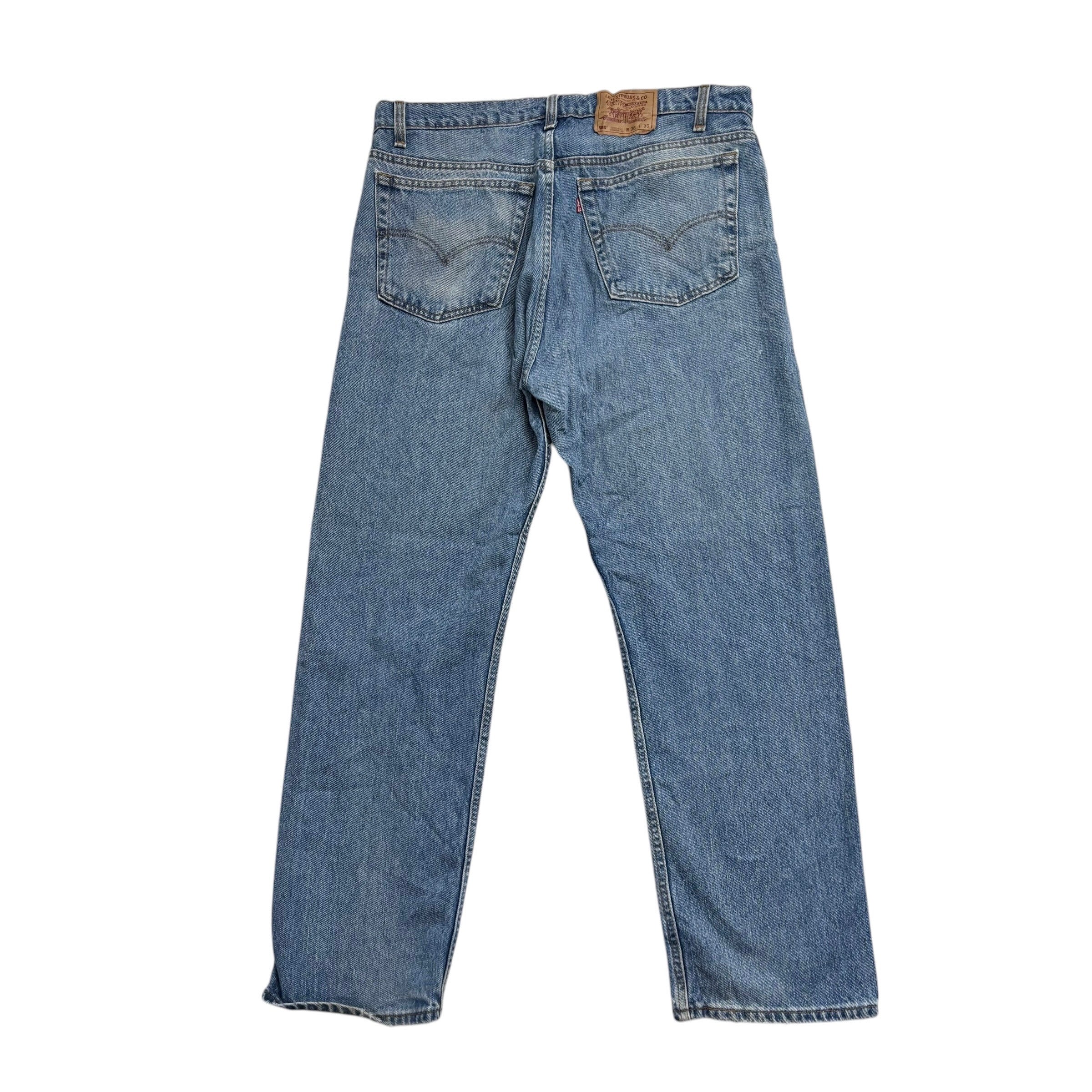 Levis 505 Jeans W38 L30 Mens Mid Blue Regular Straight Fit Vintage 90s Denim