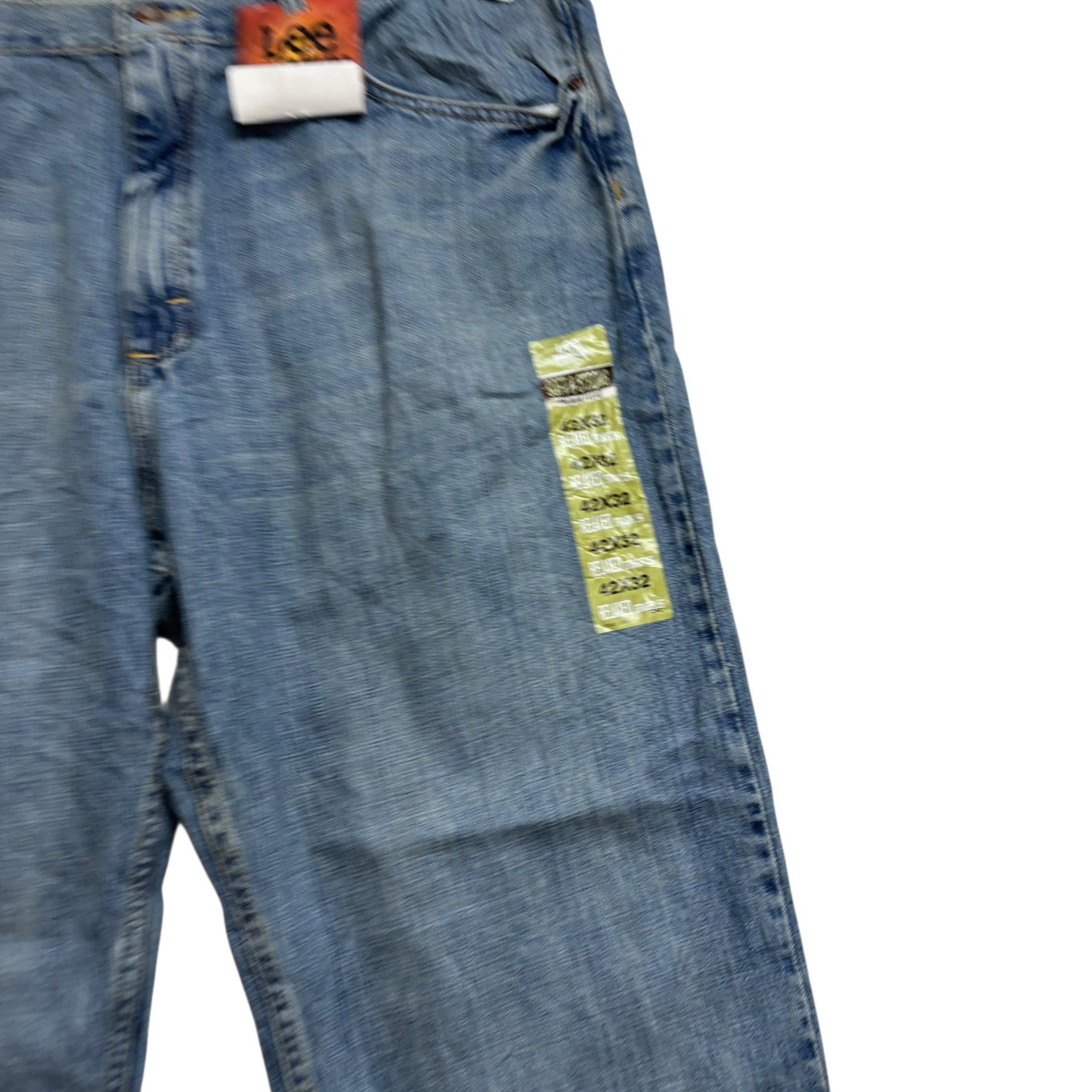 Lee Jeans W42 L32 Mens Mid Blue Relaxed Straight Fit Vintage Denim (E)
