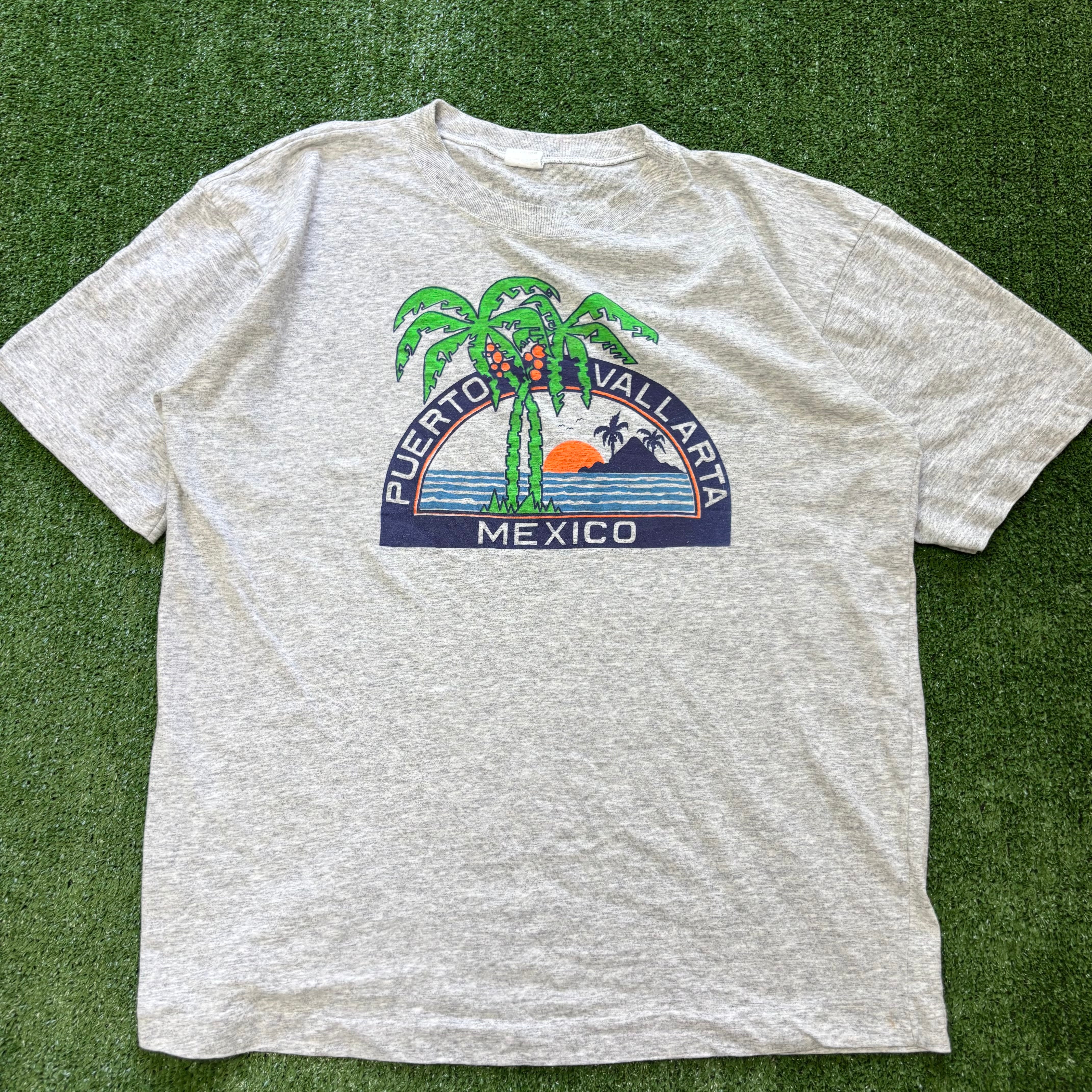 Vintage T Shirt Mens XL Grey Graphic Print 00s Tourist